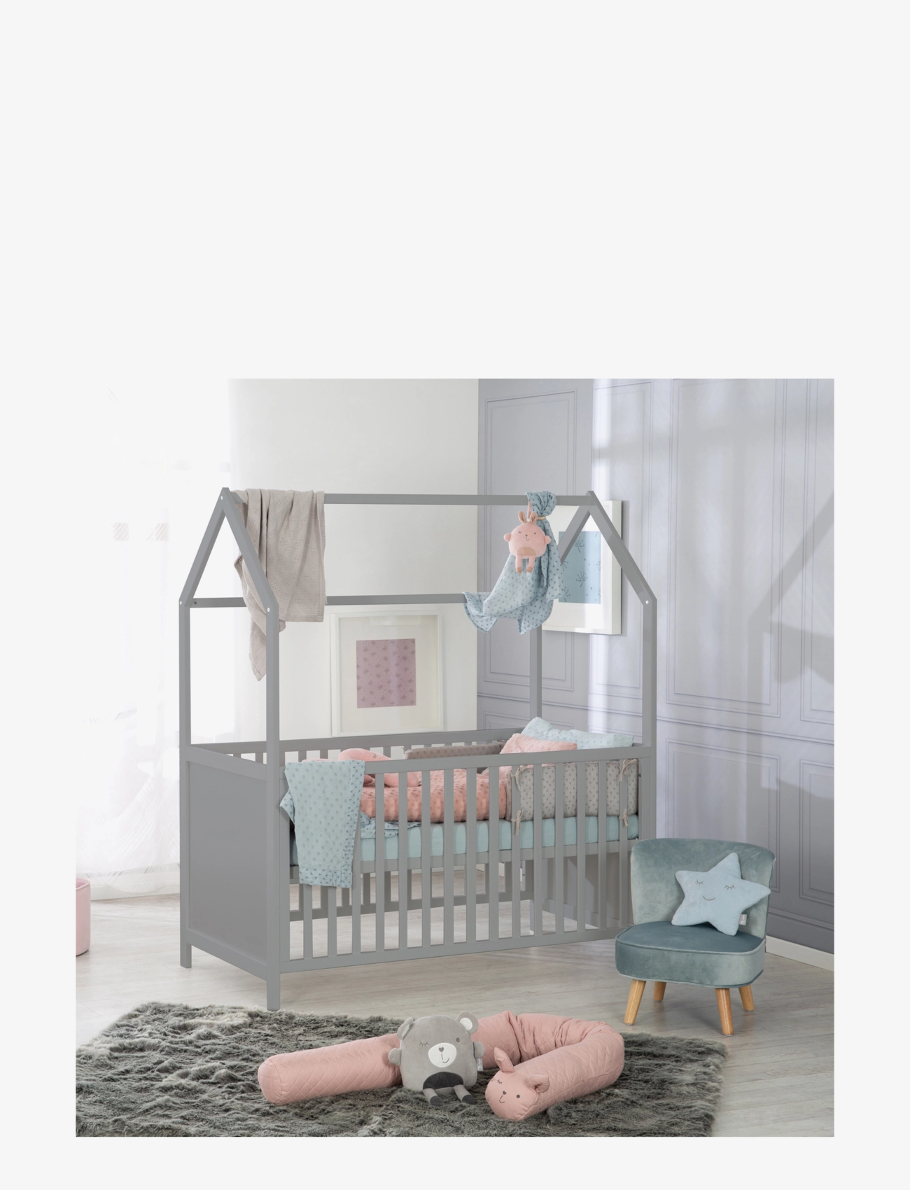 ROBA - House Bed 70 x 140cm - spjälsängar - taupe - 1