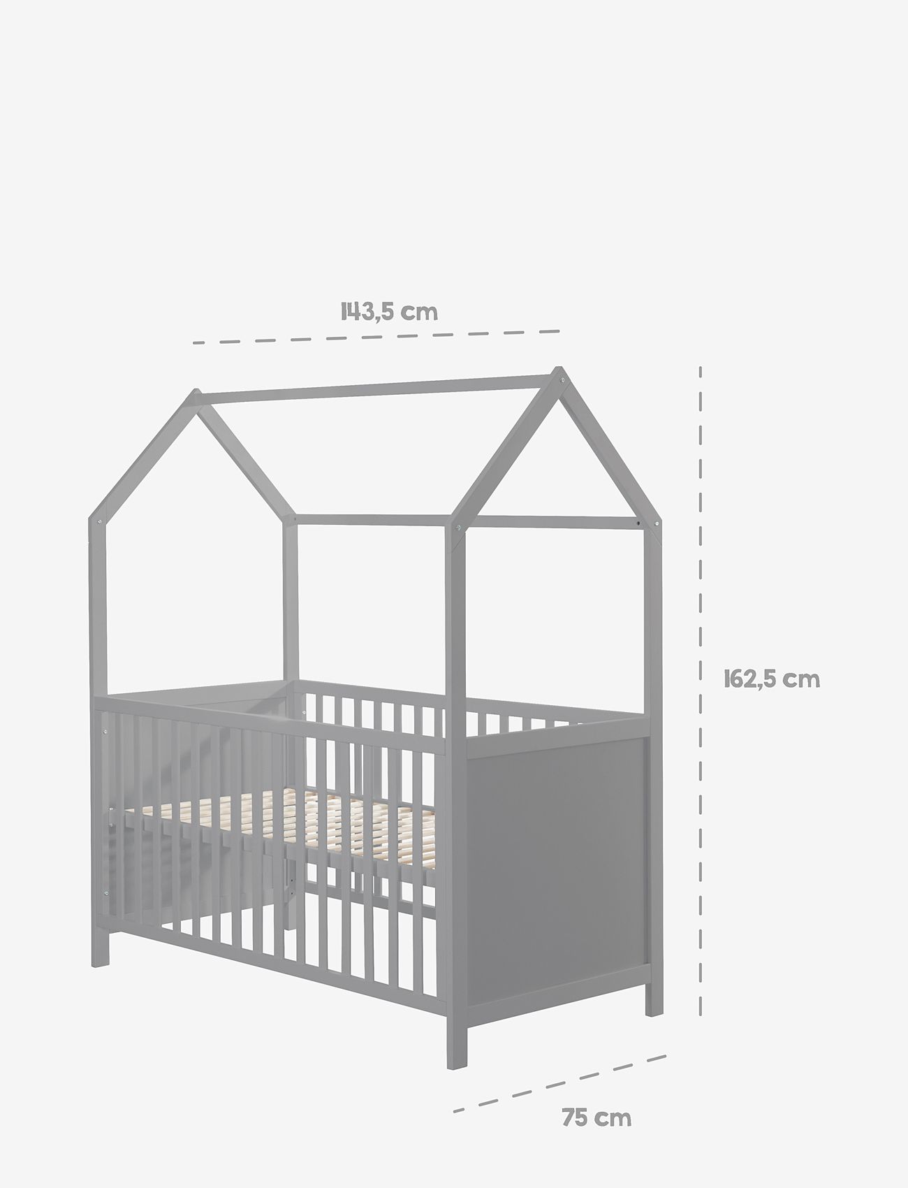 ROBA - House Bed 70 x 140cm - tremmesenge - taupe - 3