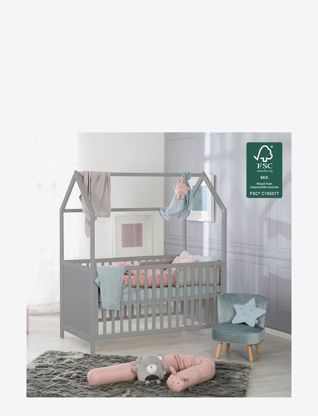 ROBA - House Bed 70 x 140cm - tremmesenge - taupe - 5
