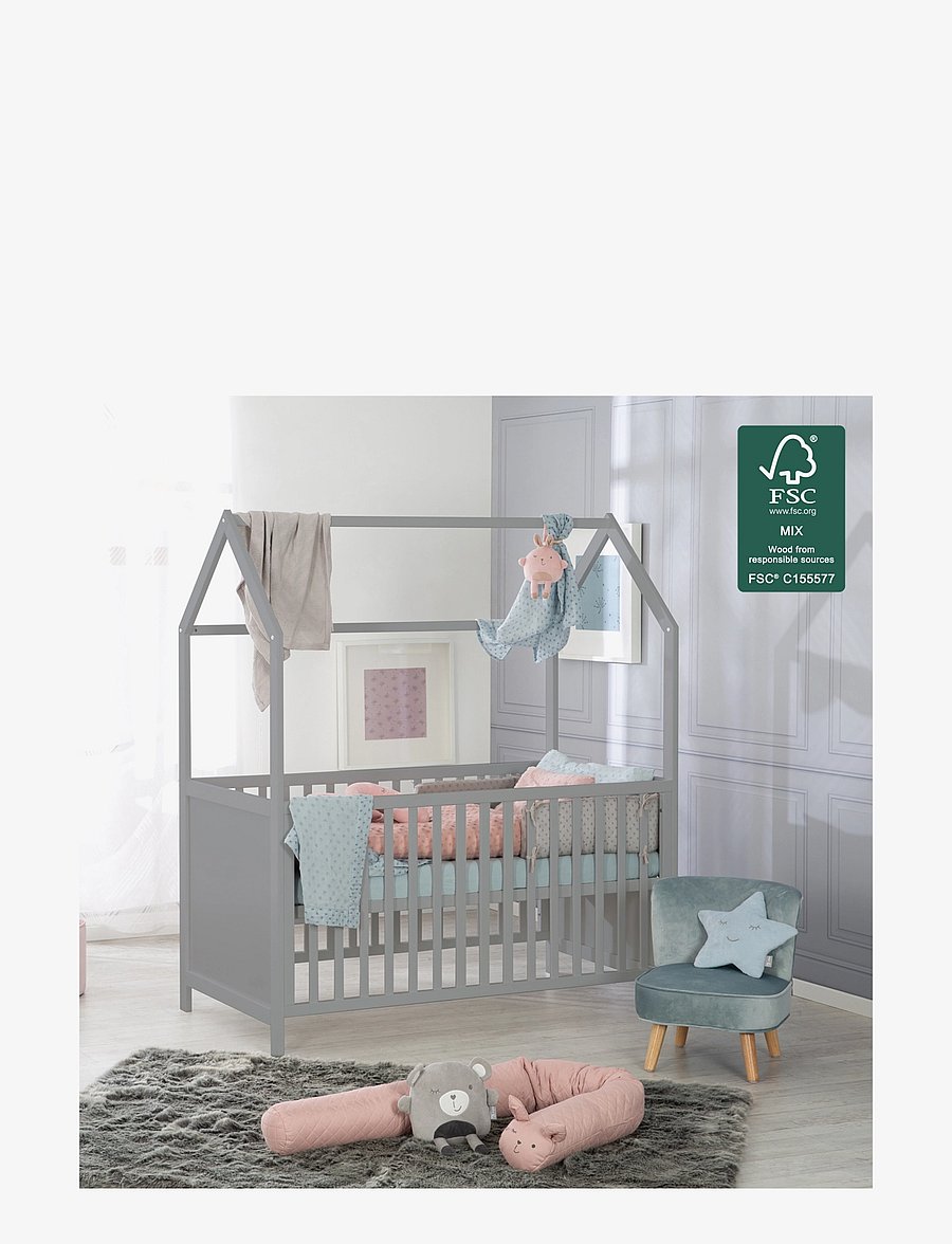 ROBA - House Bed 70 x 140cm - spjälsängar - taupe - 5