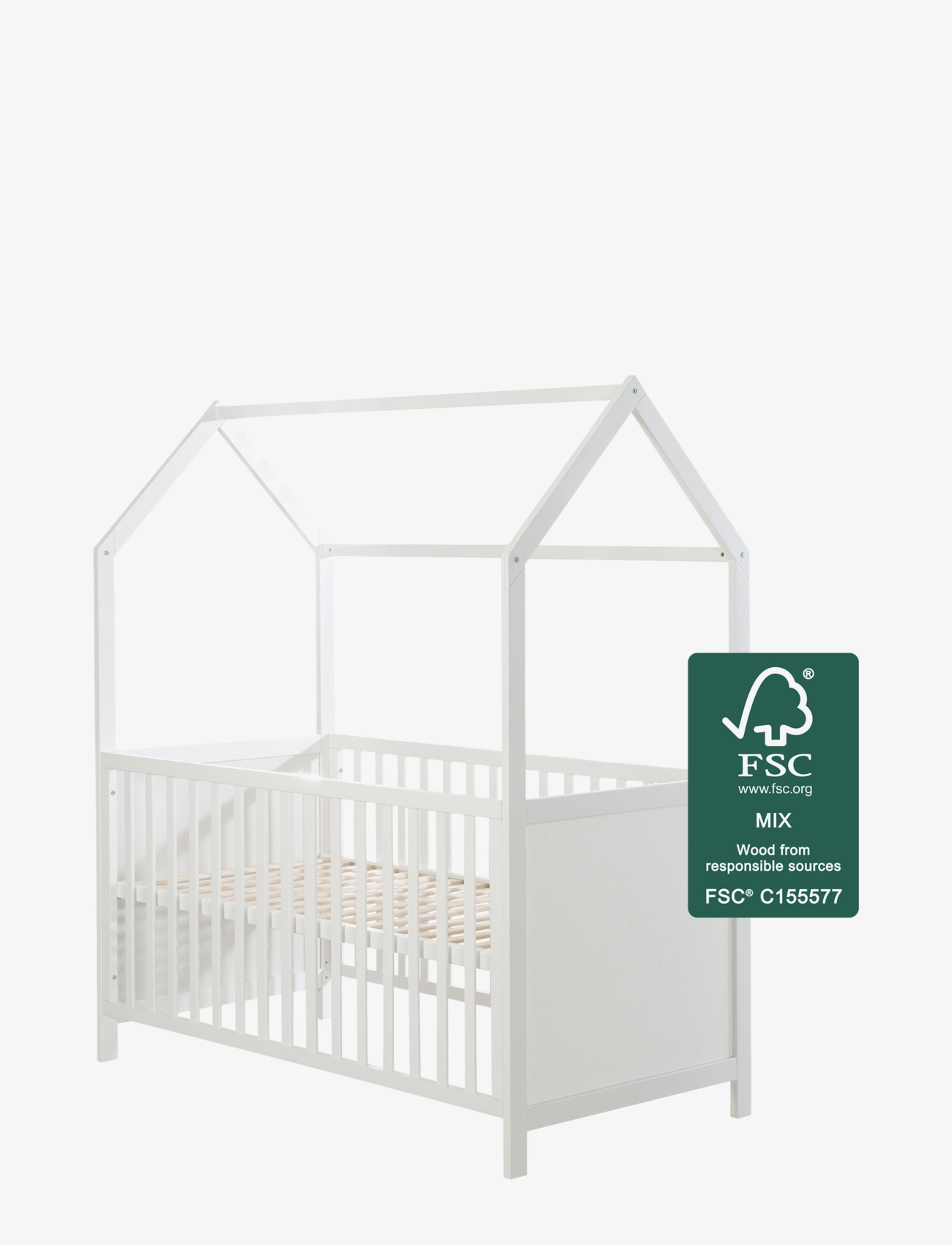 ROBA House Bed 70 X 140cm, 70X 140 cm, White, Møbler > Børnesenge Og Tilbehør, Børn