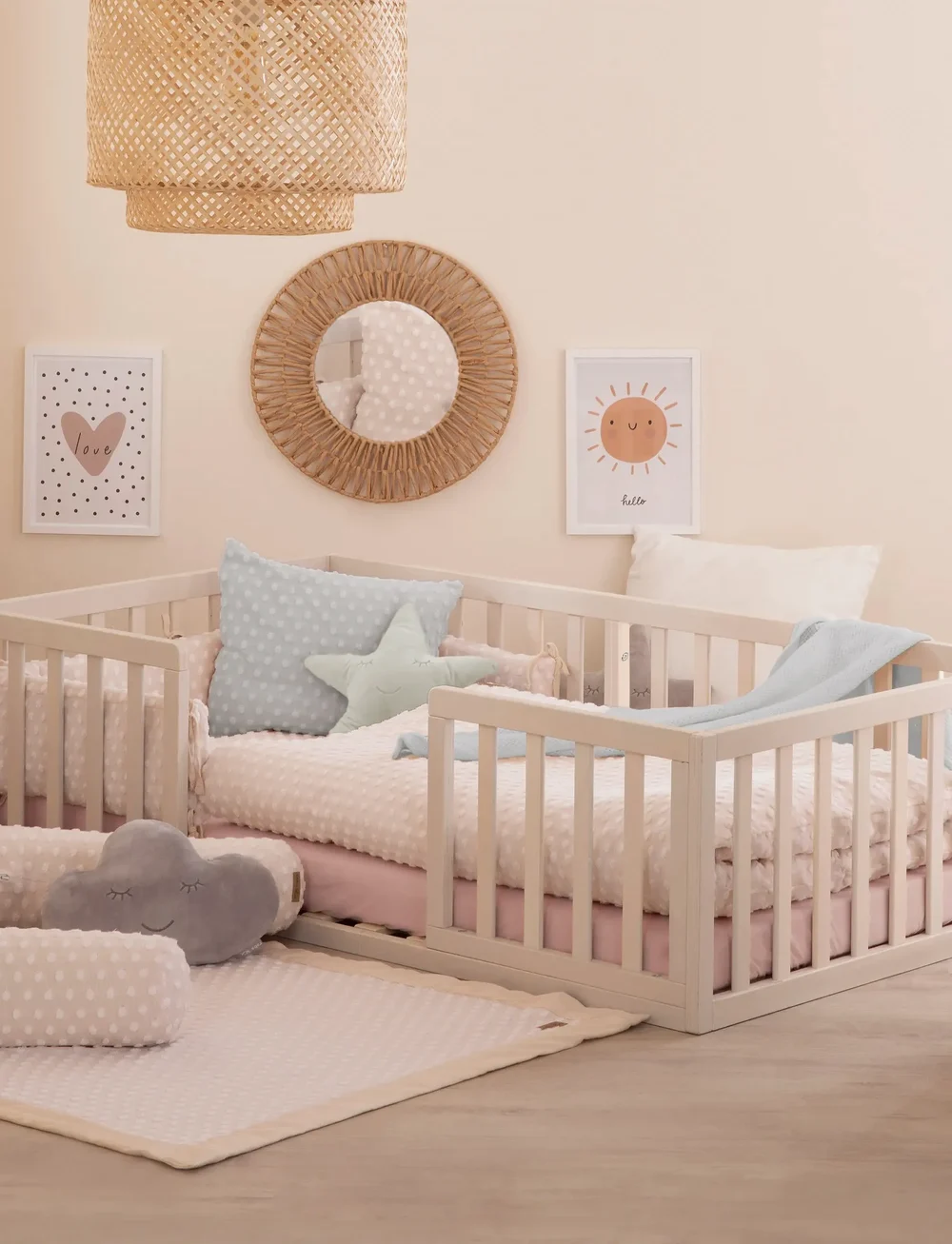 ROBA - Montessori Floor Bed 70 x 140 cm - lastevoodid ja tarvikud - natur-grau - 4