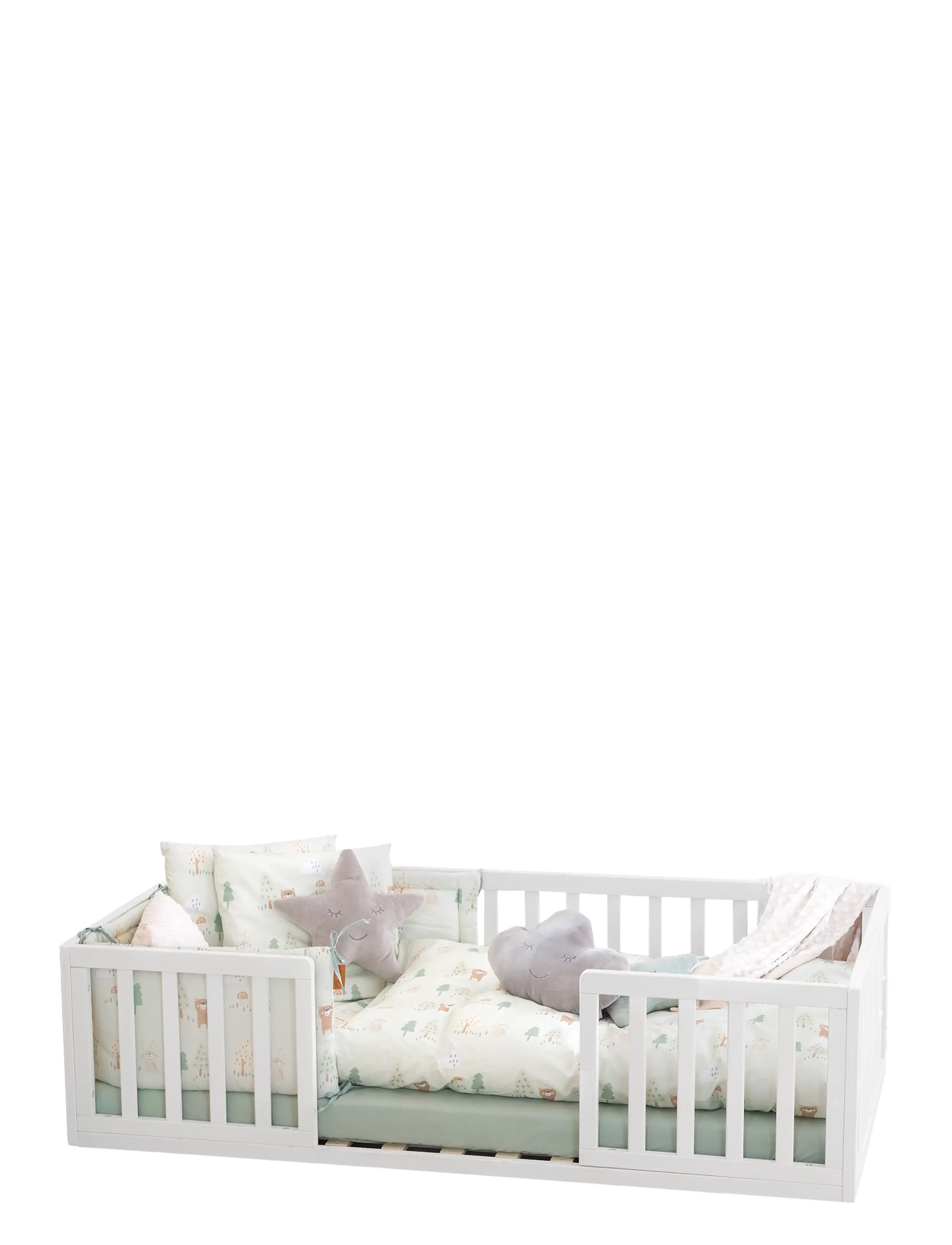 ROBA - Montessori-Bodenbett 70 x 140 cm - kinderbetten & zubehör - white - 1