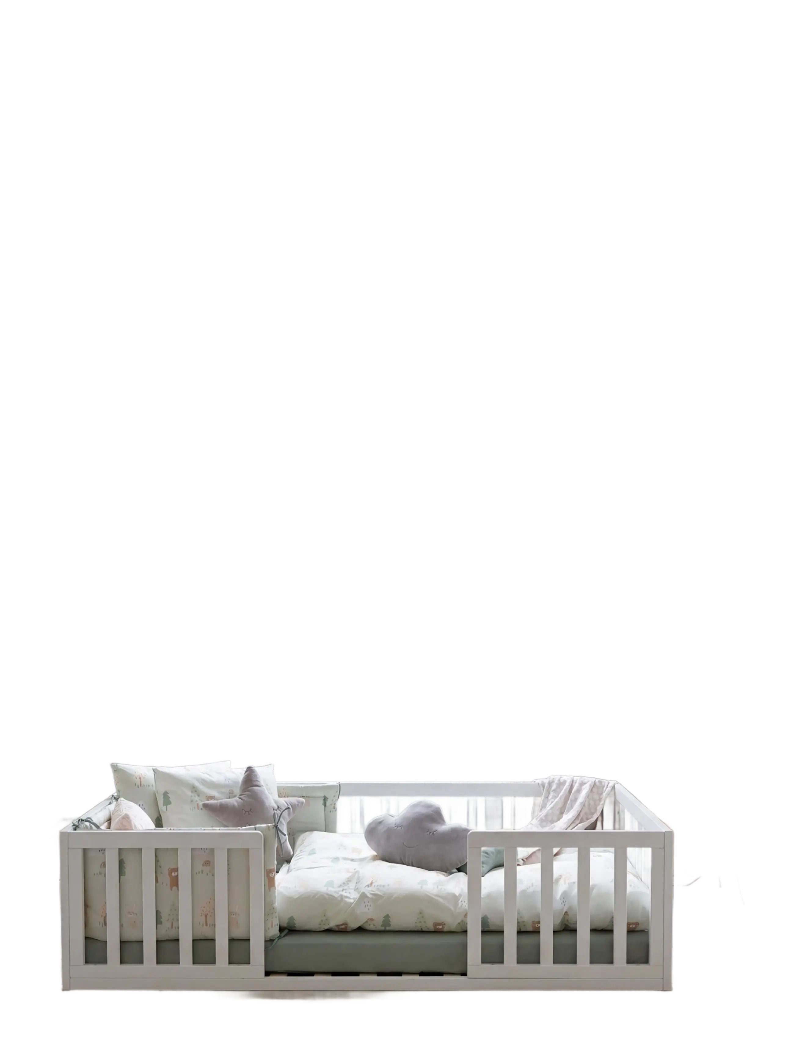 ROBA - Montessori-Bodenbett 70 x 140 cm - kinderbetten & zubehör - white - 2