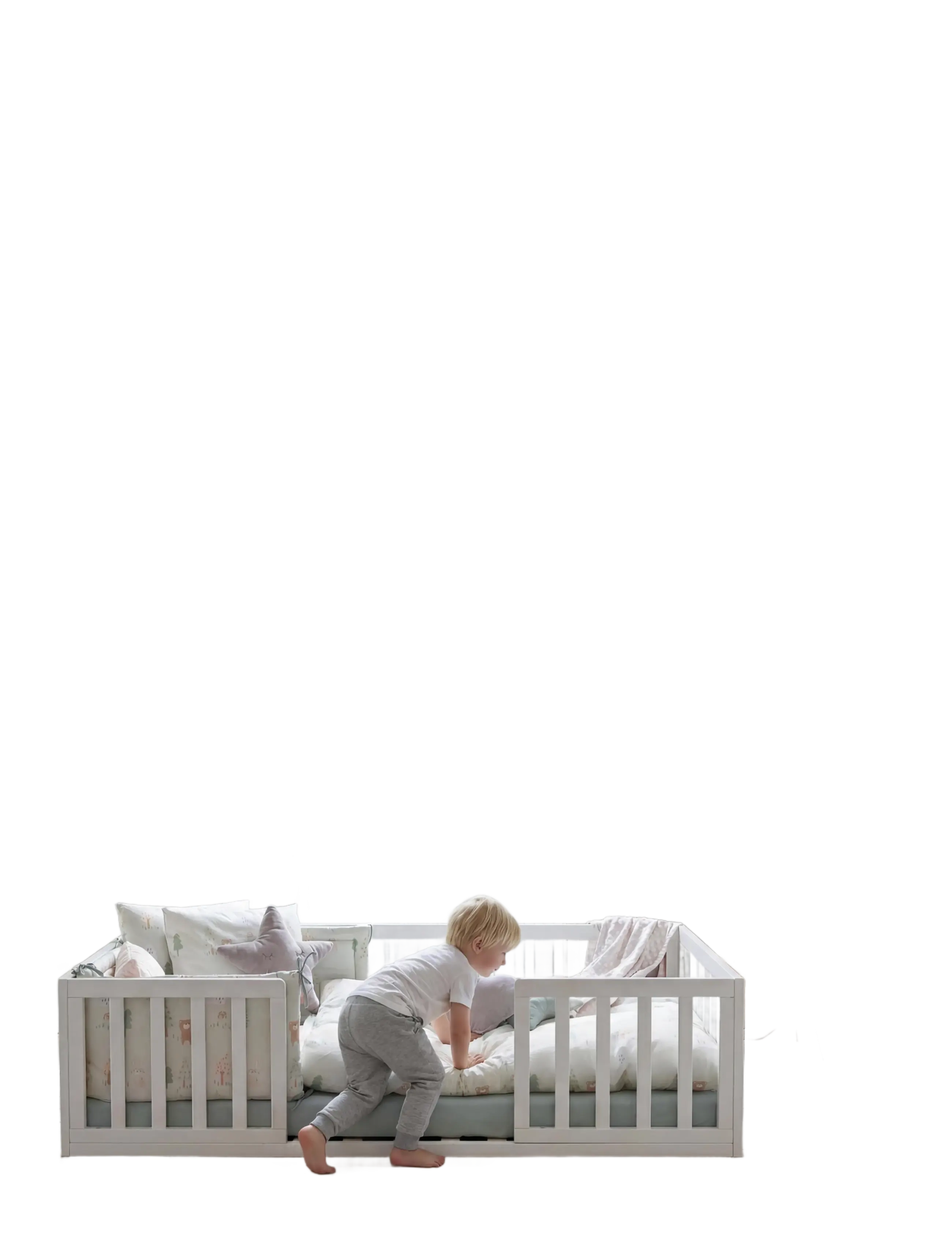 ROBA - Montessori-Bodenbett 70 x 140 cm - kinderbetten & zubehör - white - 3
