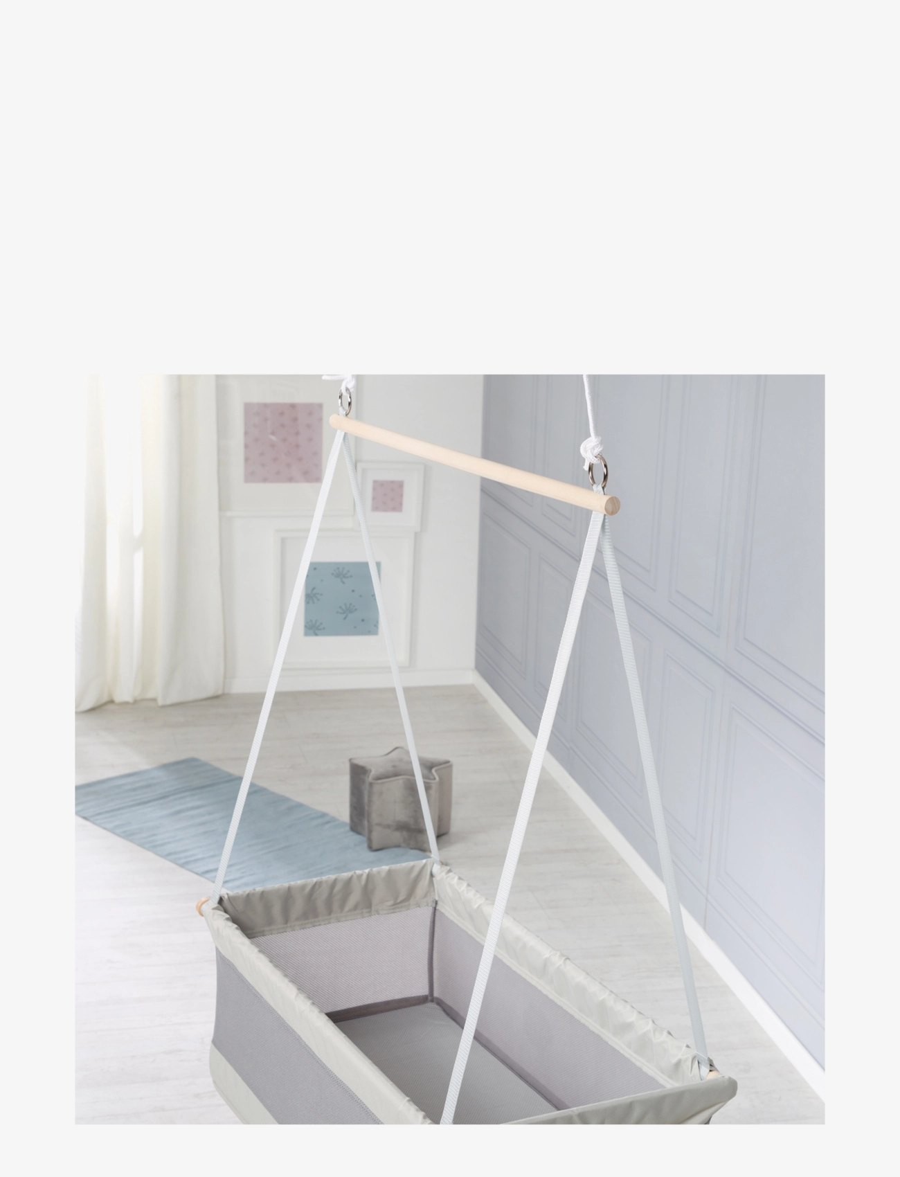 ROBA - Hanging Crib Canvas - moseskurve - grey - 2