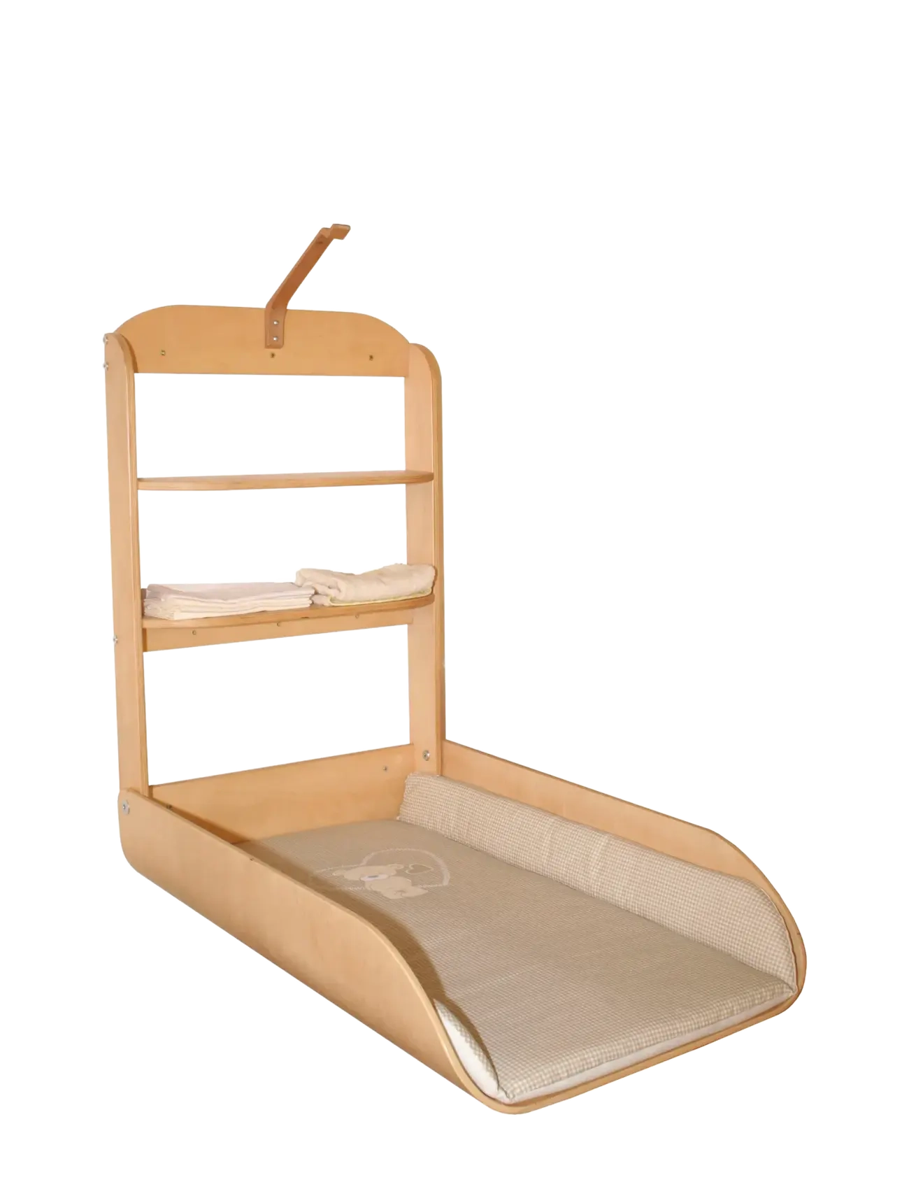 ROBA Wooden Wall-Mounted Changing Shelf, 85X 49X 76.5 cm, Care & Hygiene, Beige - Tables, Kinder