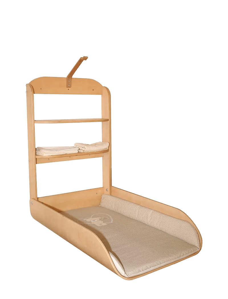 ROBA - Wooden Wall-Mounted Changing Shelf - commodes - natural lacquered - 0