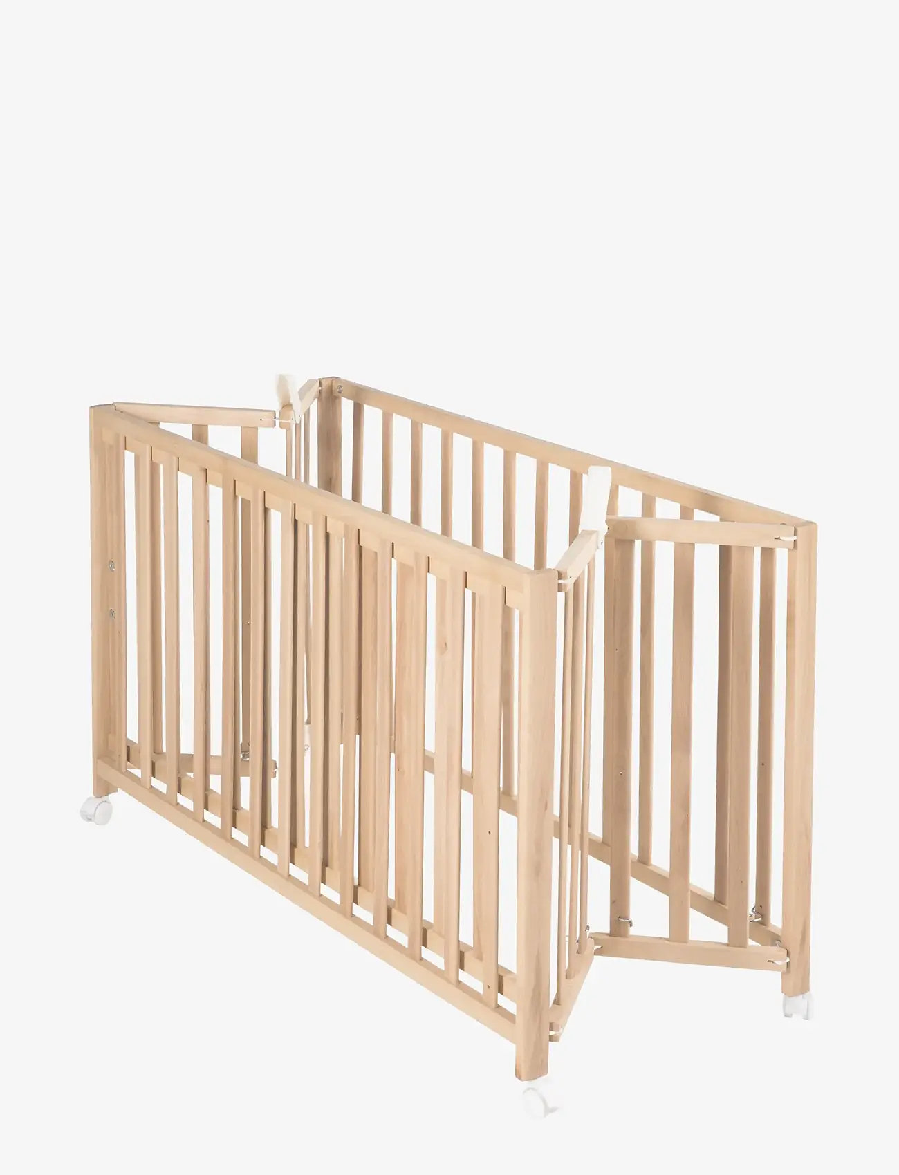 ROBA - Wooden Foldable Cot 60 x 120 cm - tremmesenge - natural organic beech - 2
