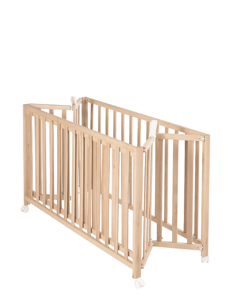 ROBA - Wooden Foldable Cot 60 x 120 cm - tremmesenge - natural organic beech - 2