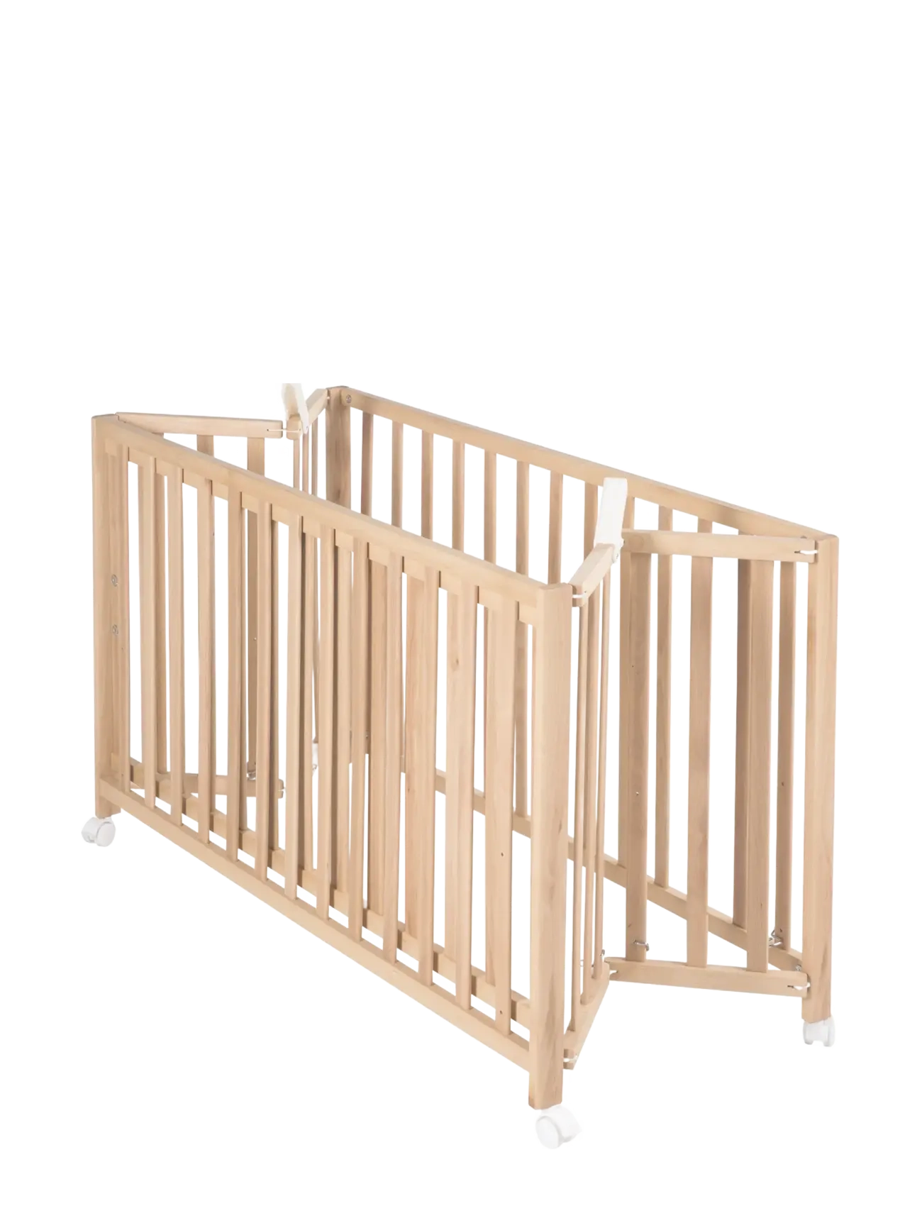 ROBA - Wooden Foldable Cot 60 x 120 cm - spjälsängar - natural organic beech - 2