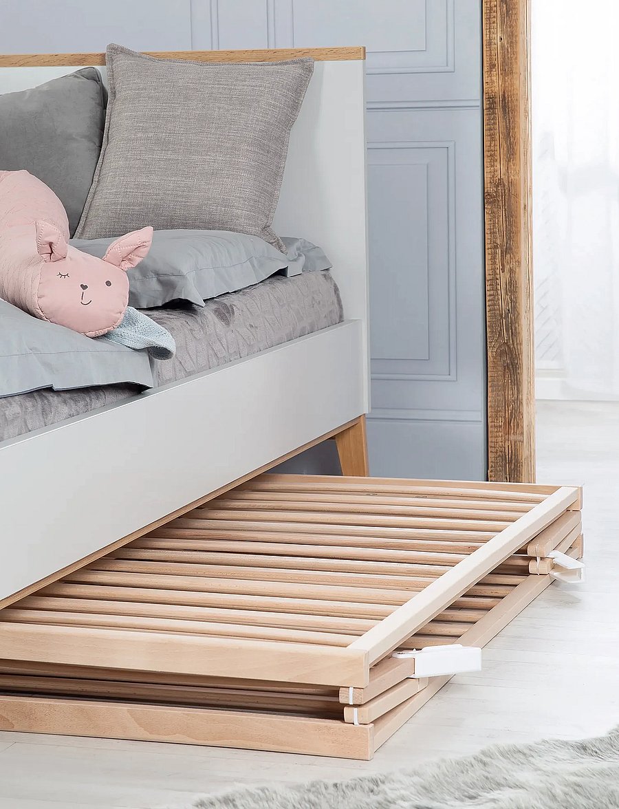 ROBA - Wooden Foldable Cot 60 x 120 cm - spjälsängar - natural organic beech - 4