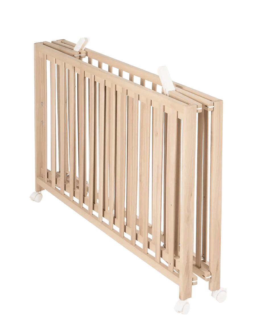 ROBA - Wooden Foldable Cot 60 x 120 cm - spjälsängar - natural organic beech - 3