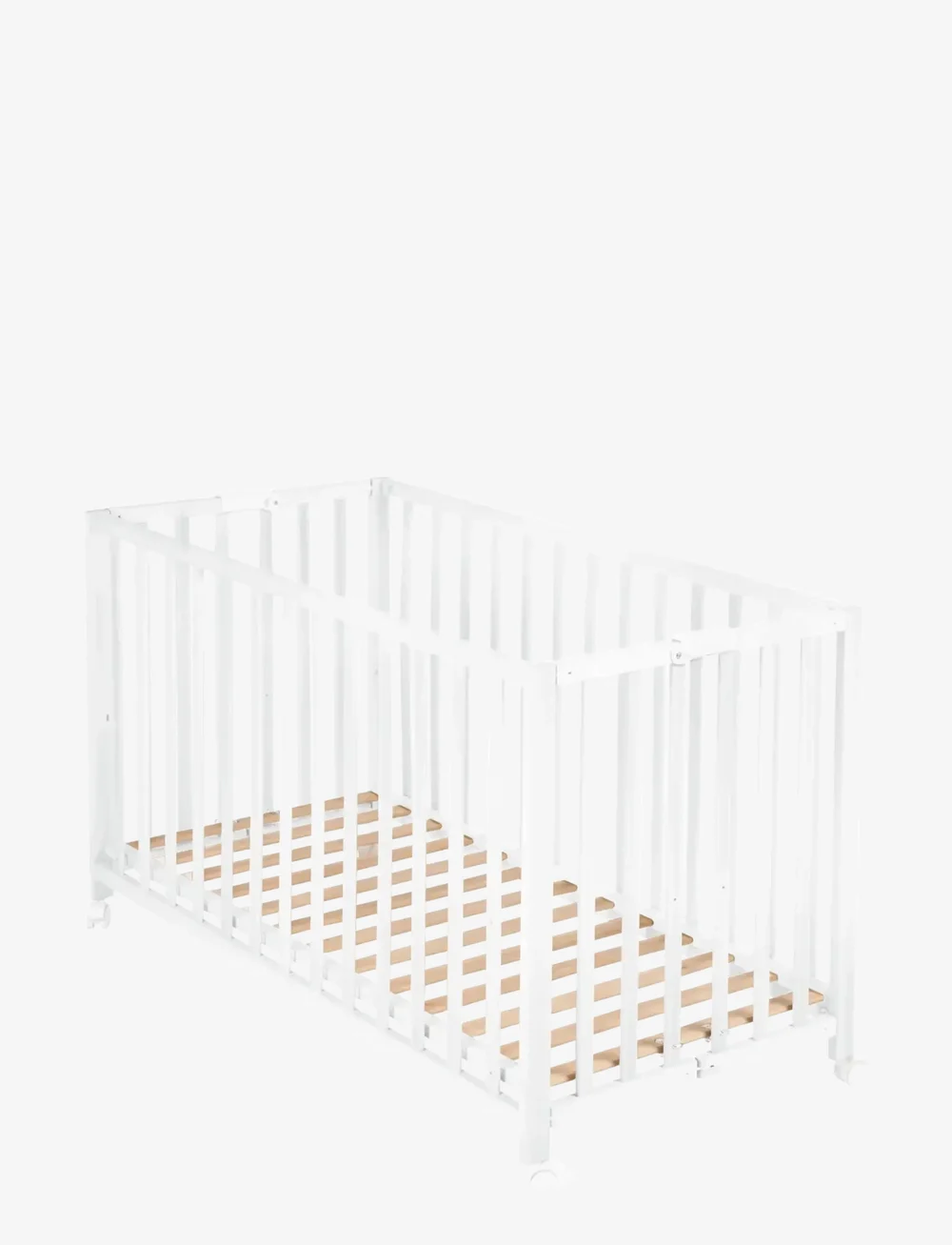 ROBA - Wooden Foldable Cot 60 x 120 cm - spjälsängar - white - 1