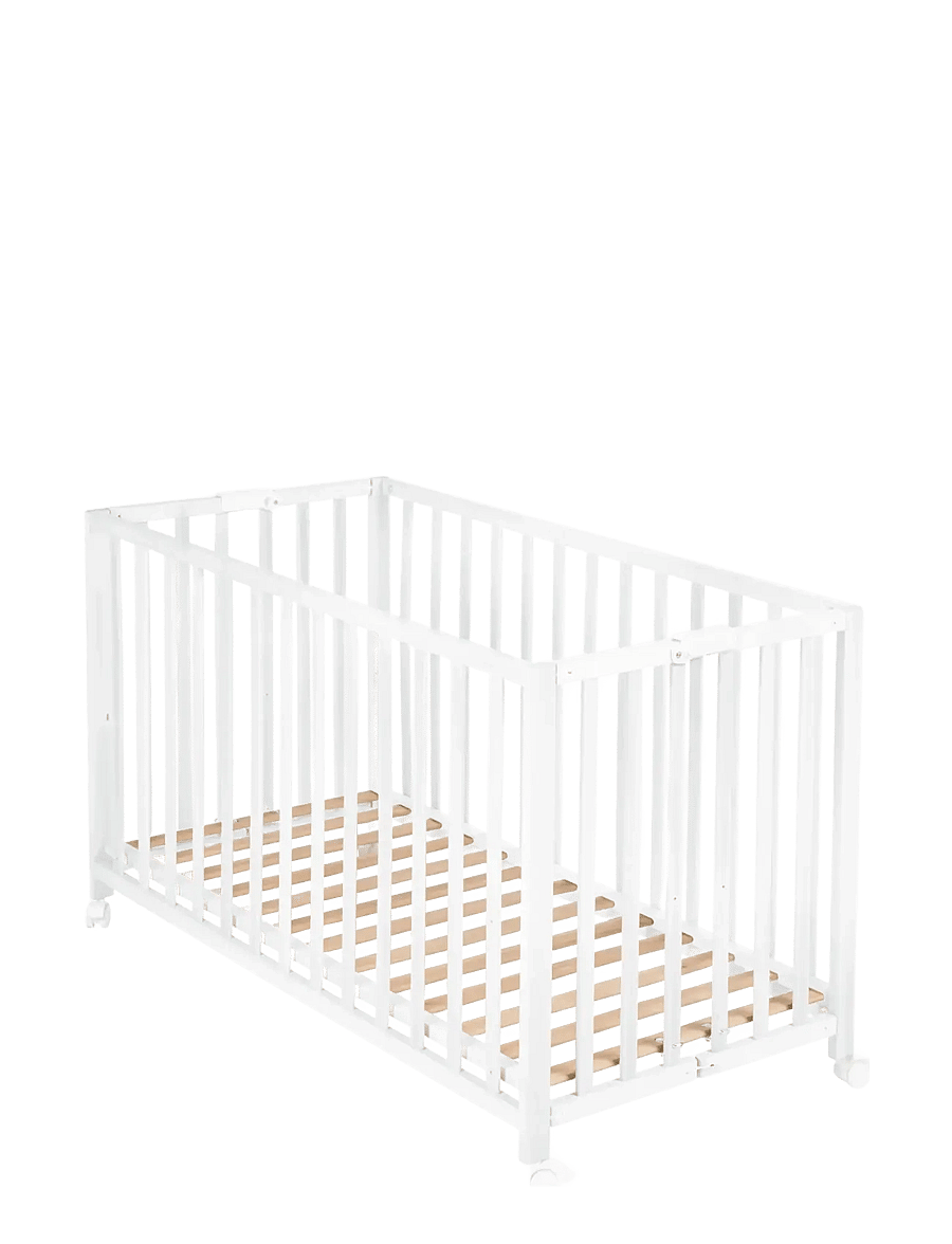 ROBA - Wooden Foldable Cot 60 x 120 cm - lits d'enfant - white - 1