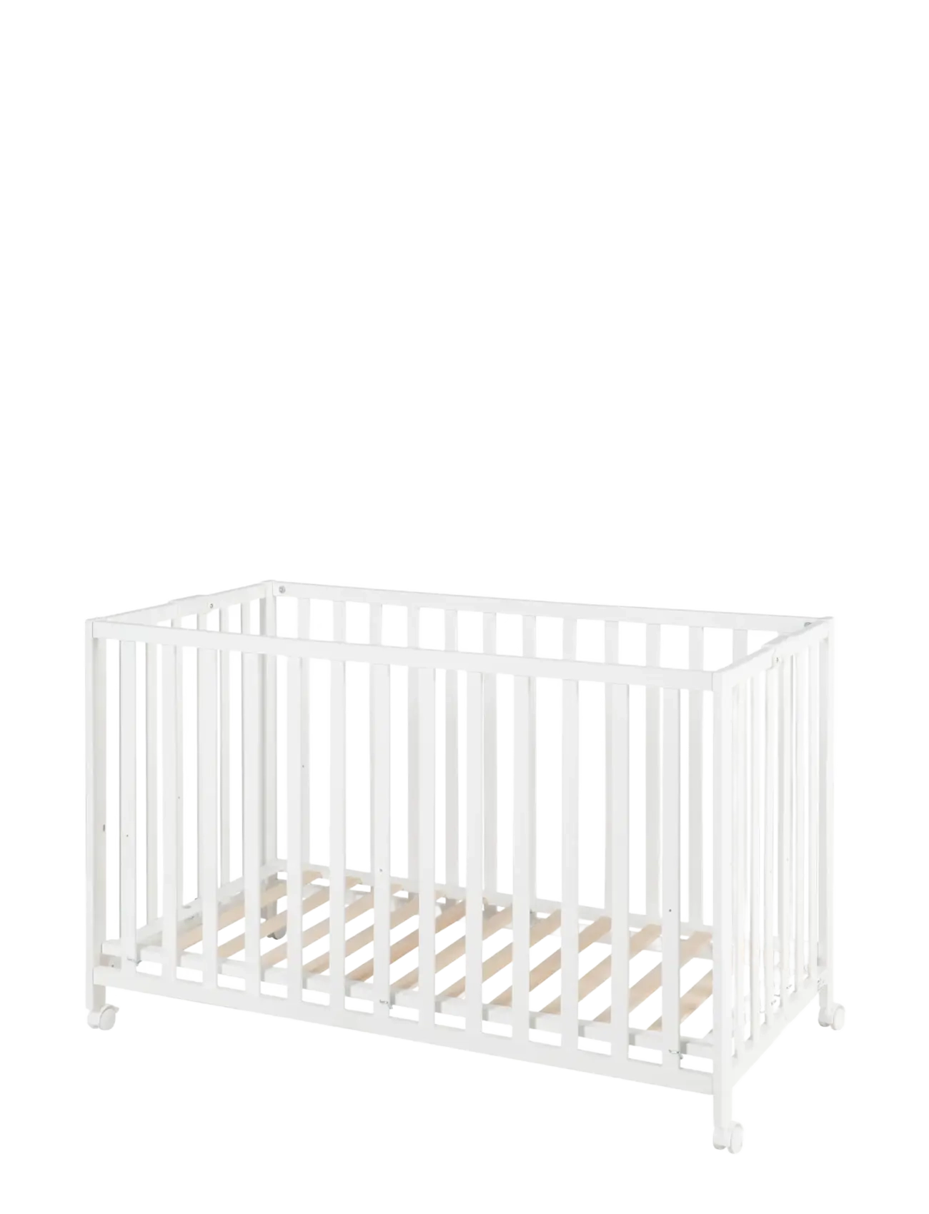 ROBA - Wooden Foldable Cot 60 x 120 cm - vöggur - white - 2