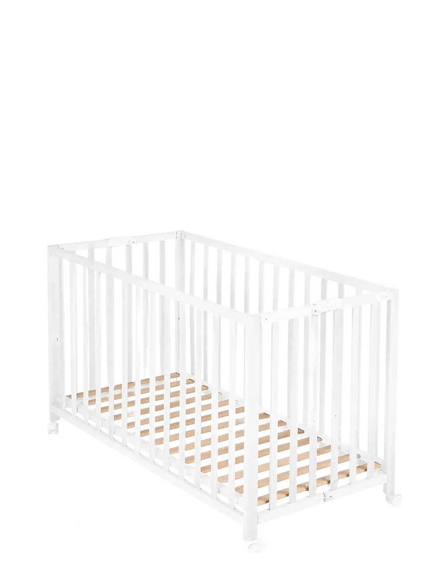 ROBA - Wooden Foldable Cot 60 x 120 cm - lits d'enfant - white - 5