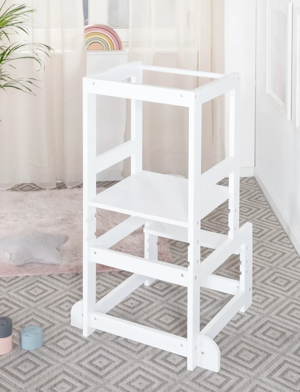 ROBA - Convertible Montessori Learning Tower - torntool - white - 0