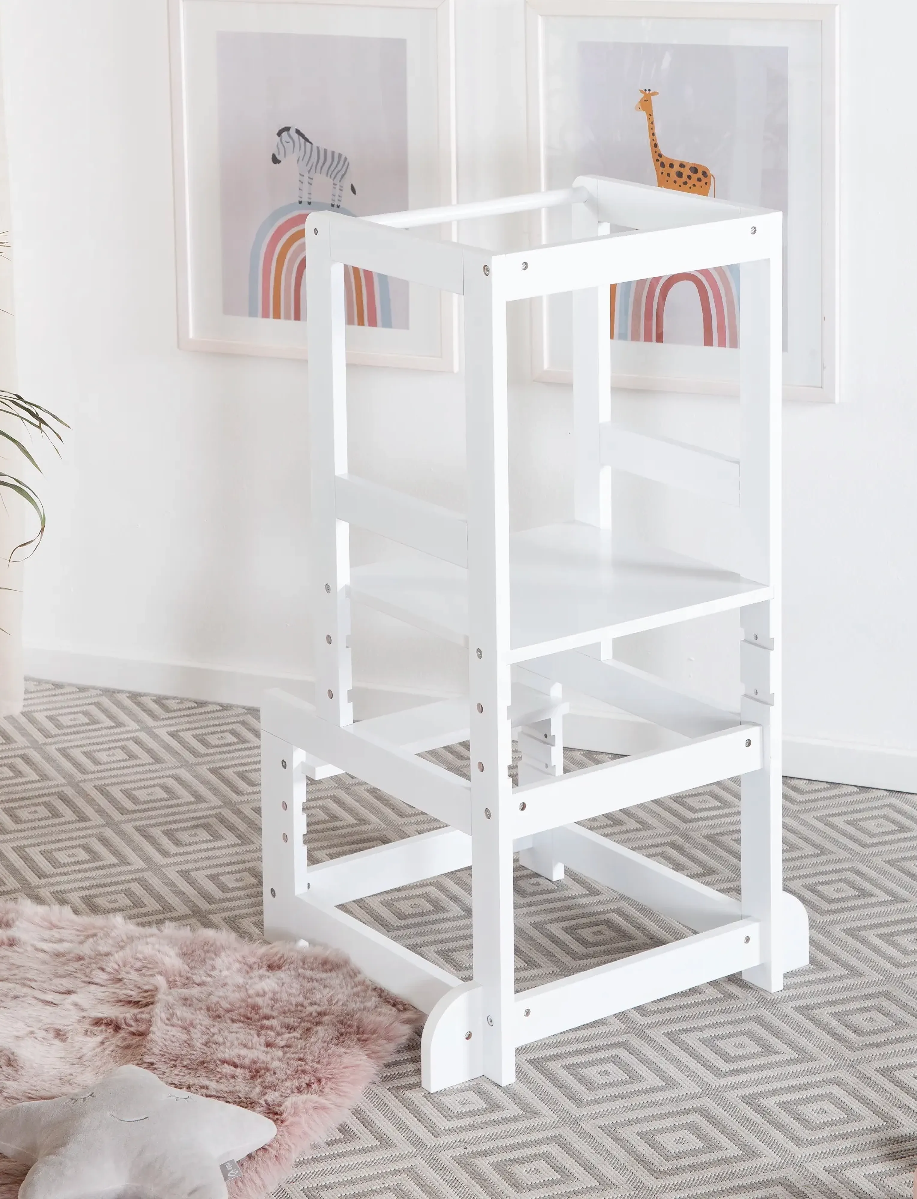ROBA - Convertible Montessori Learning Tower - hjälpa till pallar - white - 3