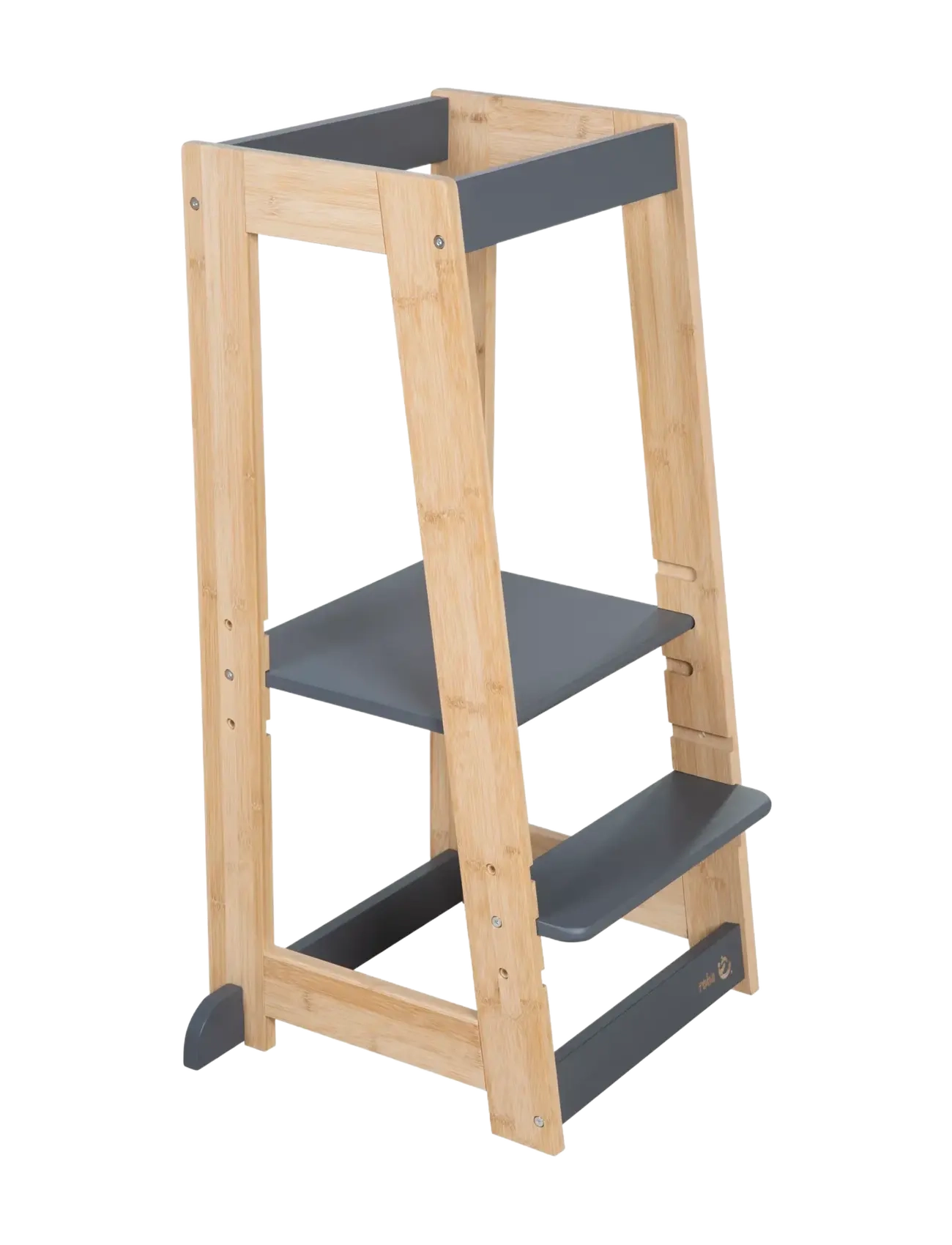 ROBA - Learning Tower Made of Wood - hjälpa till pallar - anthracite-bamboo - 2