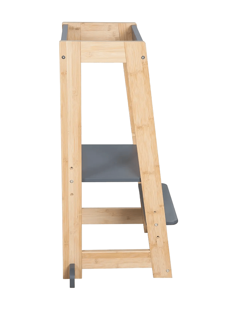ROBA - Learning Tower Made of Wood - lernturm - anthracite-bamboo - 3