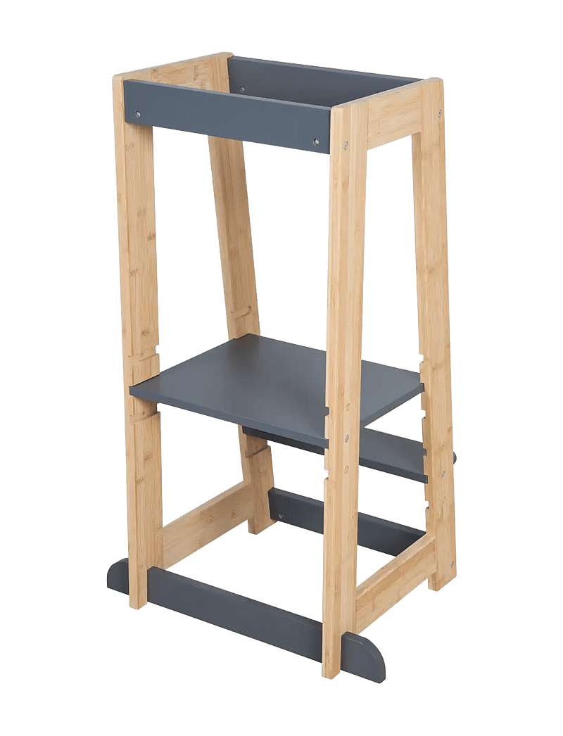 ROBA - Learning Tower Made of Wood - stühle & hocker - anthracite-bamboo - 4