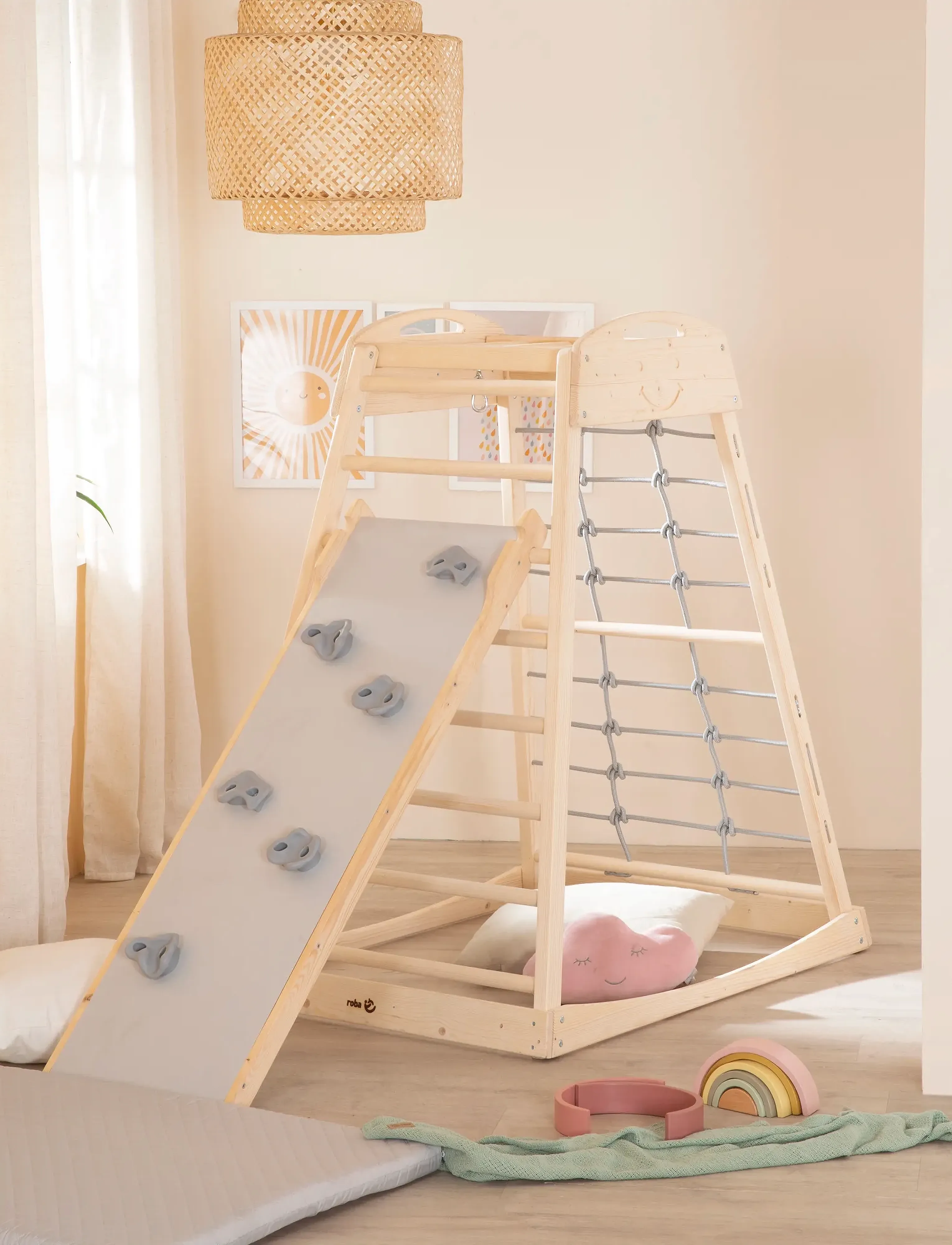 ROBA Sliding Board, One Size, Multi/patterned, Furniture > Motor Skills Furniture, Børn