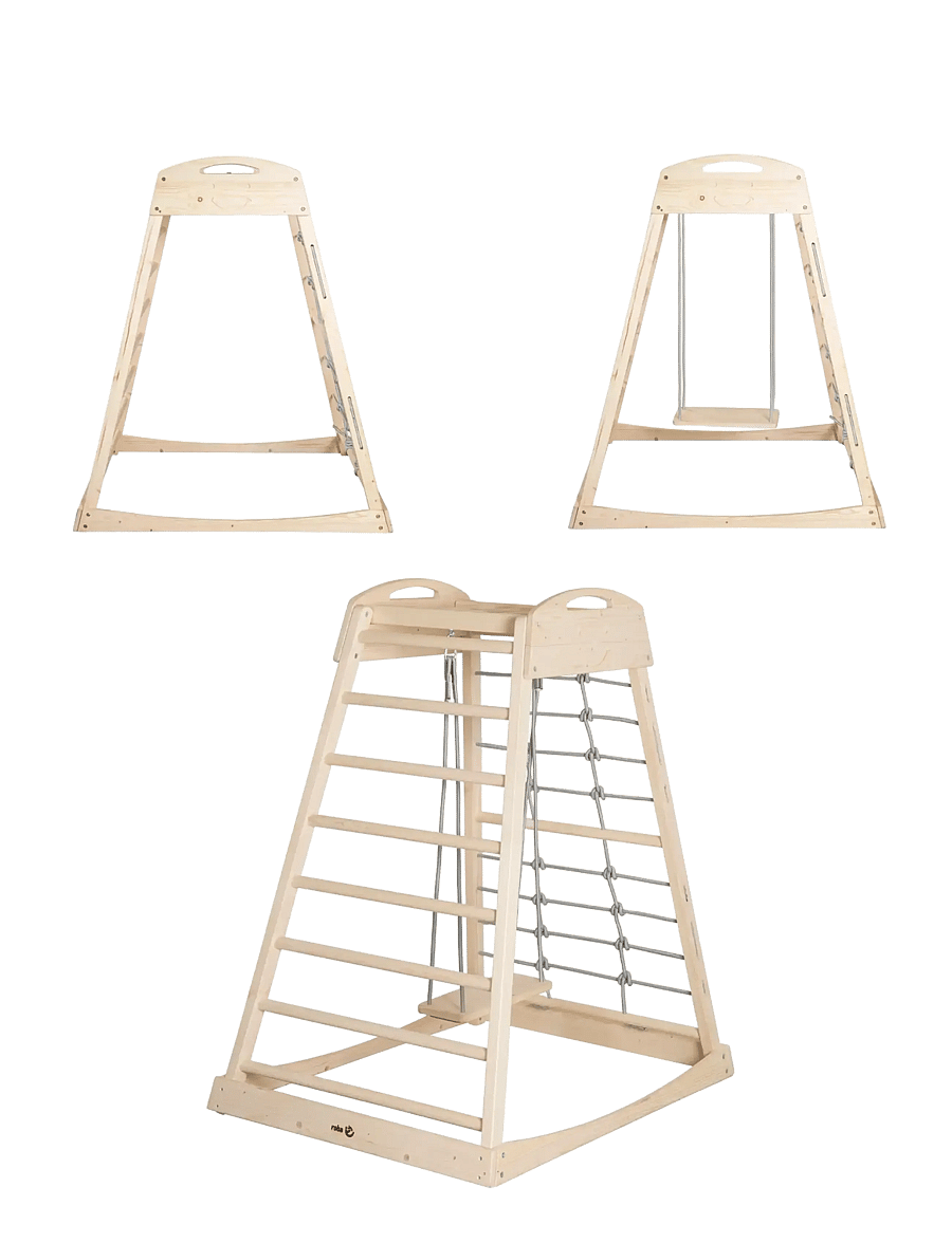 ROBA - Montessori indoor play tower - hreyfiþroskamöbel - natural untreated - 2