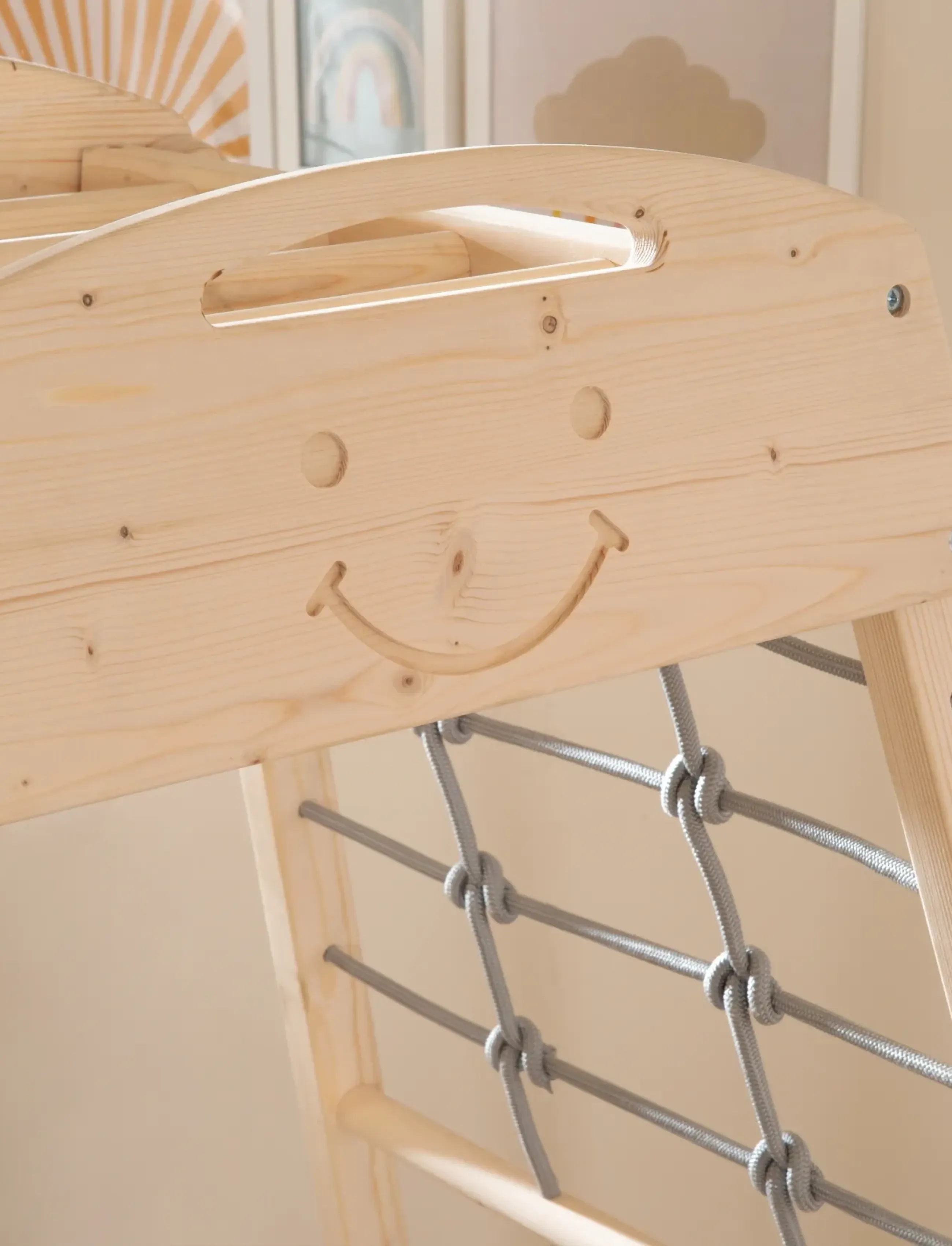 ROBA - Montessori indoor play tower - motoriska möbler - natural untreated - 4