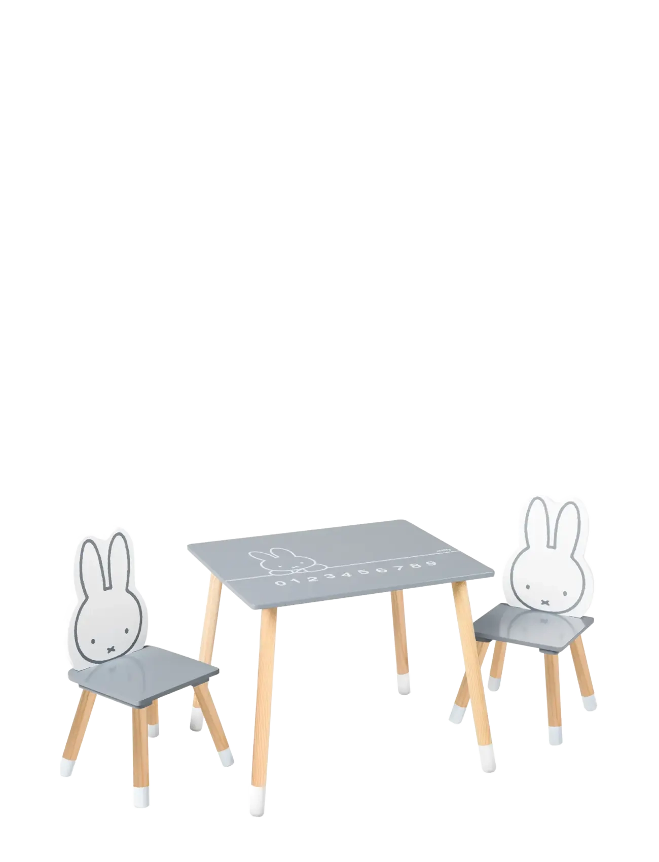 ROBA Wooden Children's Play Table and Chair Set - Kids home - GRAY / multi