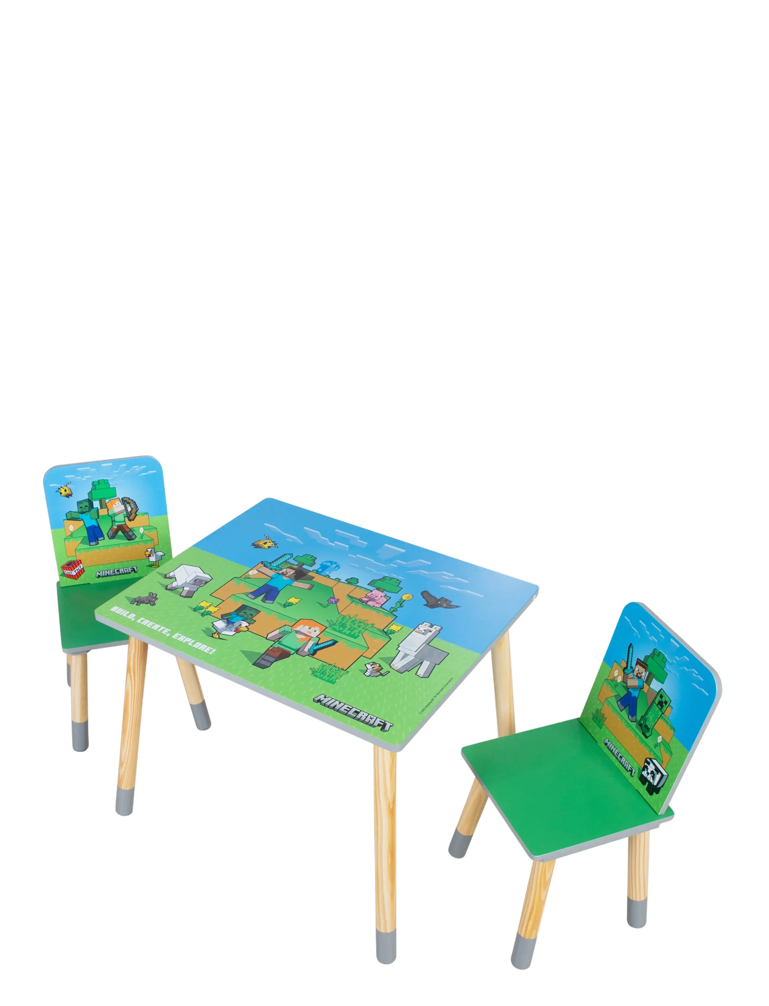 Minecraft Seating Set, 1 Table with 2 Chairs - Kids home - MULTICOLOR / multi
