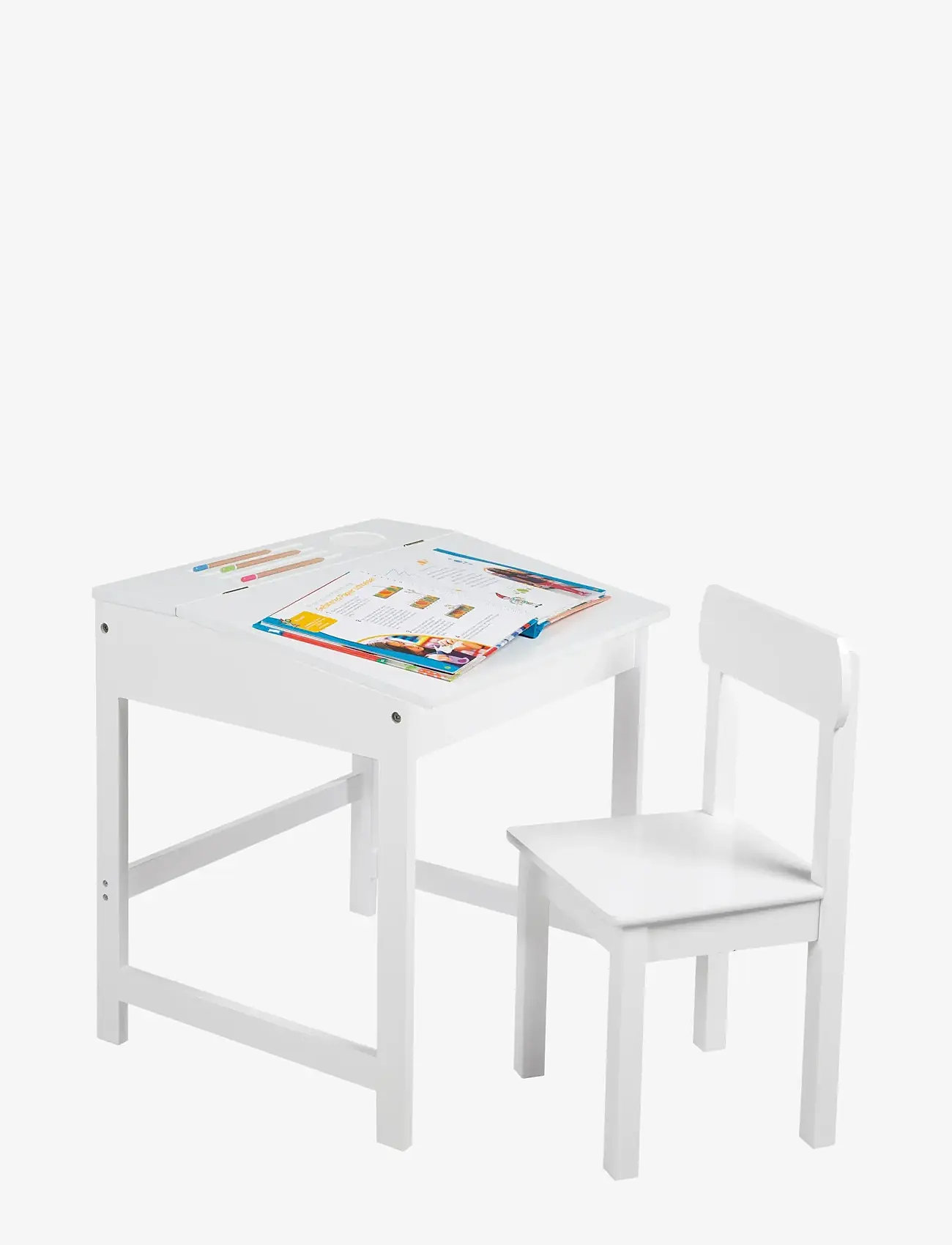 ROBA - Wooden Children's School Desk With Chair - húsgagnasett fyrir börn - white - 3