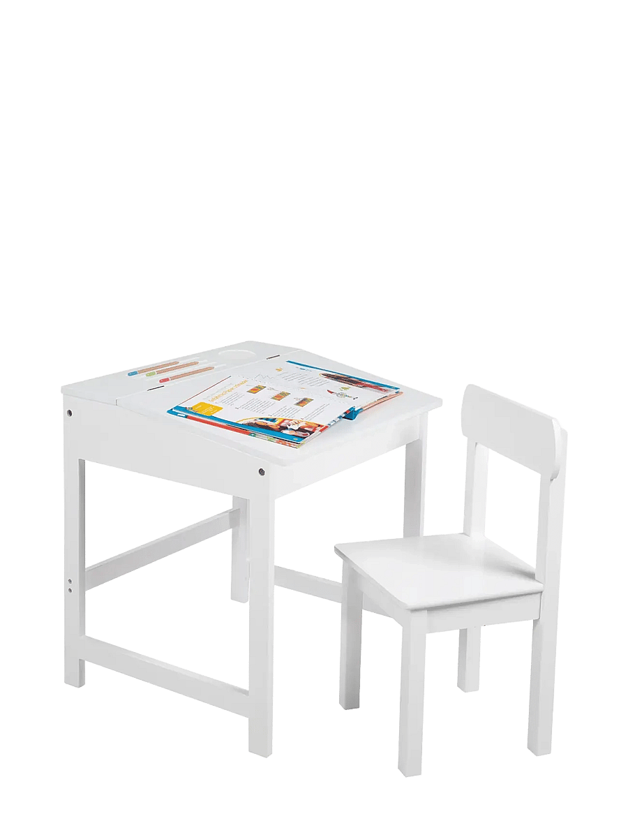 ROBA - Wooden Children's School Desk With Chair - lastetoa komplektid - white - 3