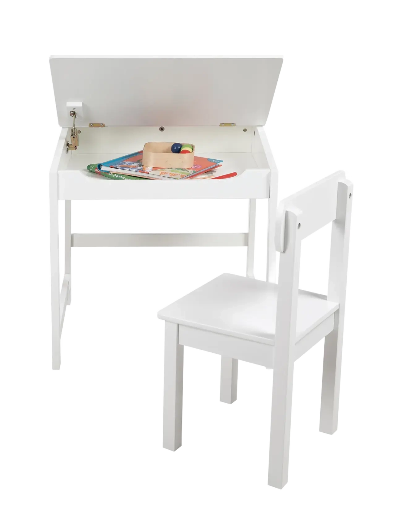 ROBA - Wooden Children's School Desk With Chair - lastetoa komplektid - white - 4