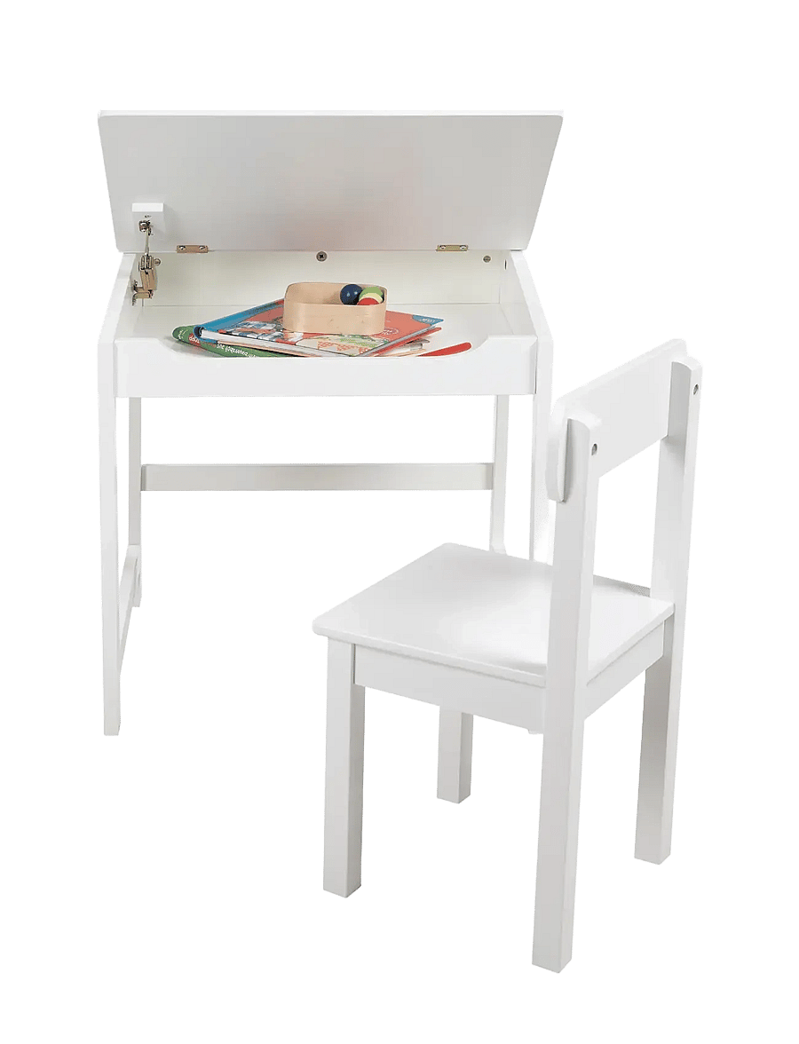 ROBA - Wooden Children's School Desk With Chair - lastetoa komplektid - white - 4