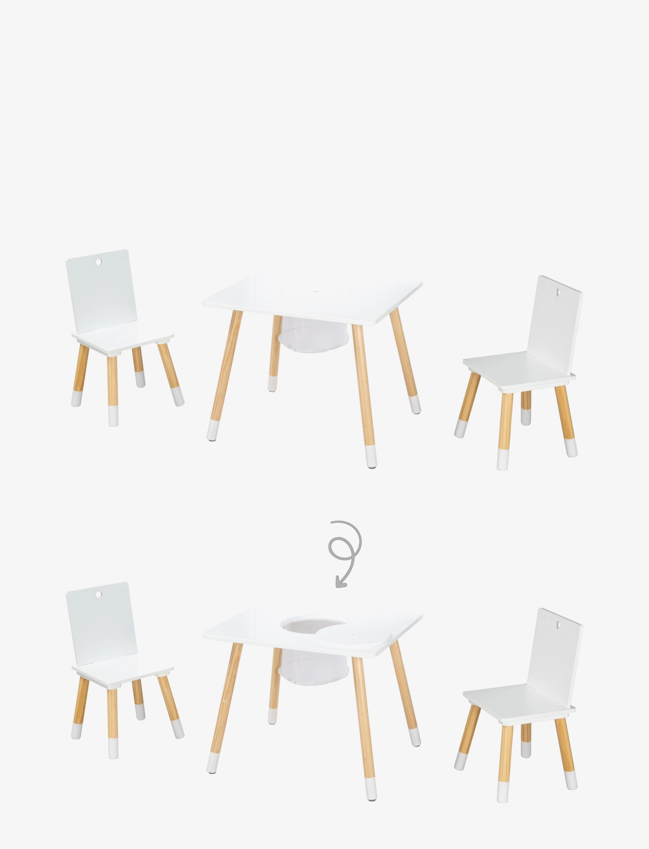 ROBA - Seating group with storage net - húsgagnasett fyrir börn - white - 2