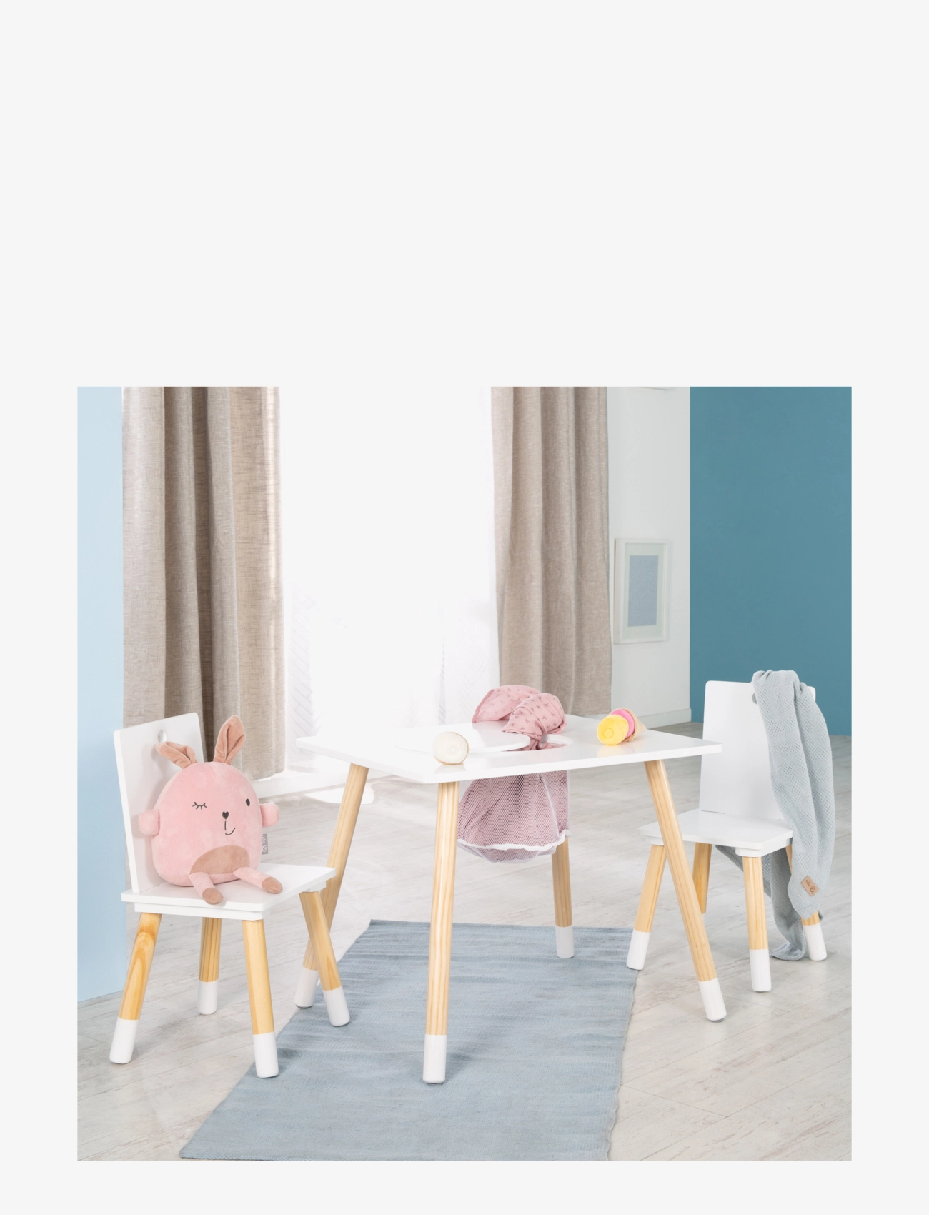 ROBA - Seating group with storage net - húsgagnasett fyrir börn - white - 3