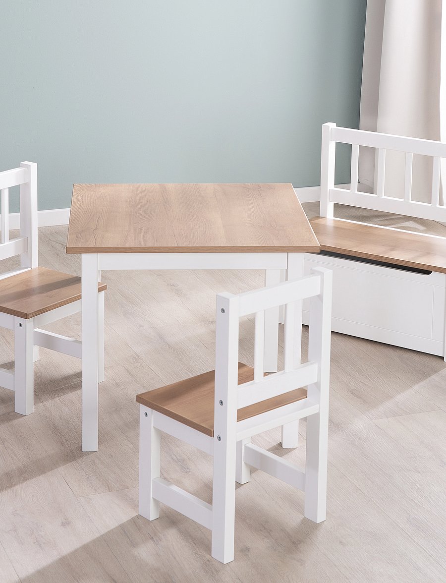 ROBA - Children's chest bench - hoiustamismööbel - white wood - 0