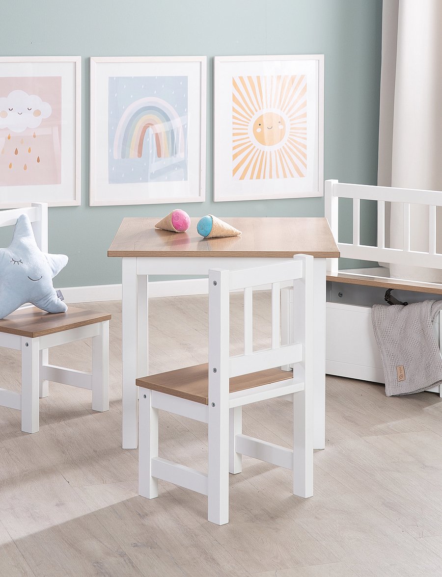 ROBA - Children's chest bench - hoiustamismööbel - white wood - 5