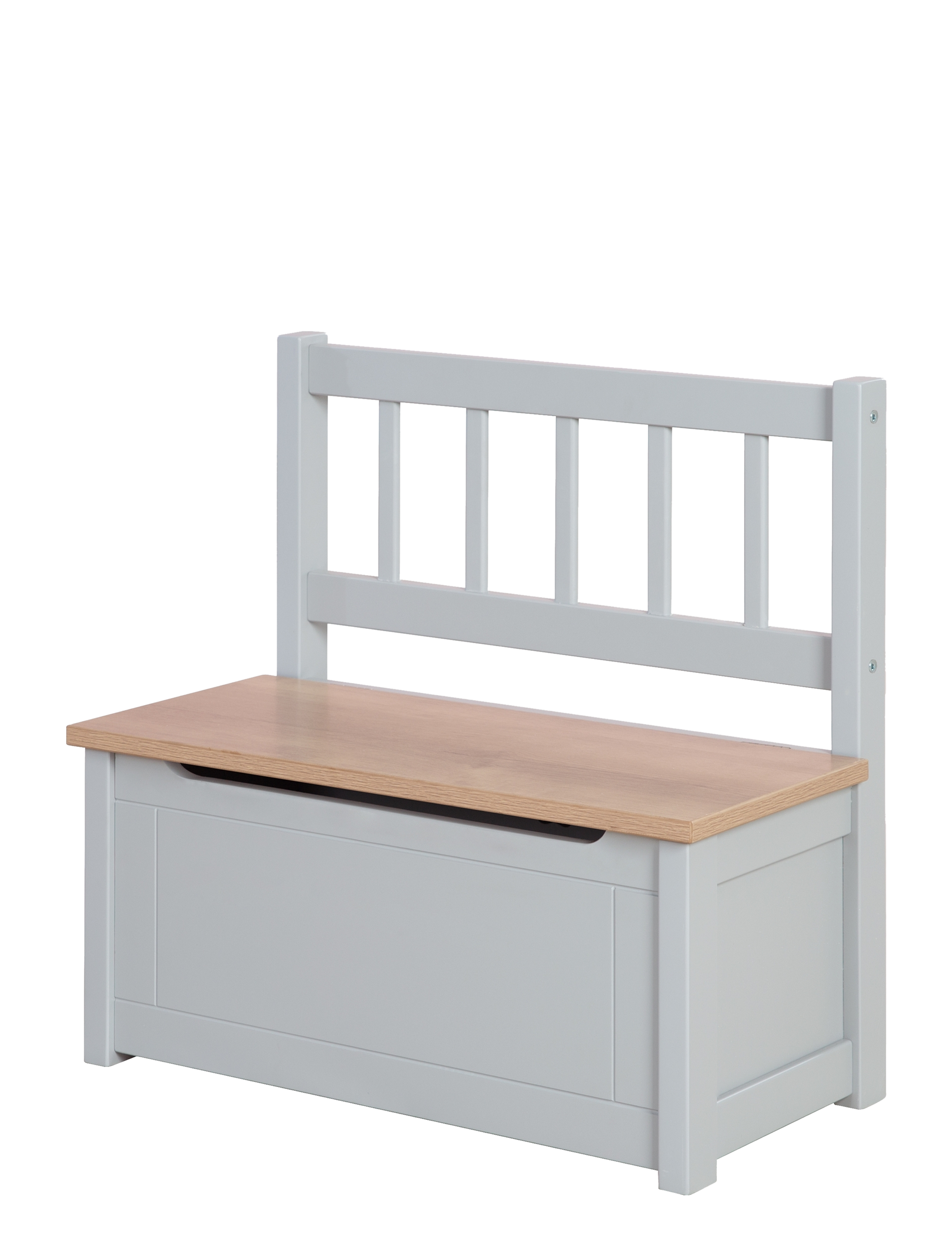 ROBA Children's Chest Bench, Storage Furniture, Grå, Str: 28X 56X 53CM