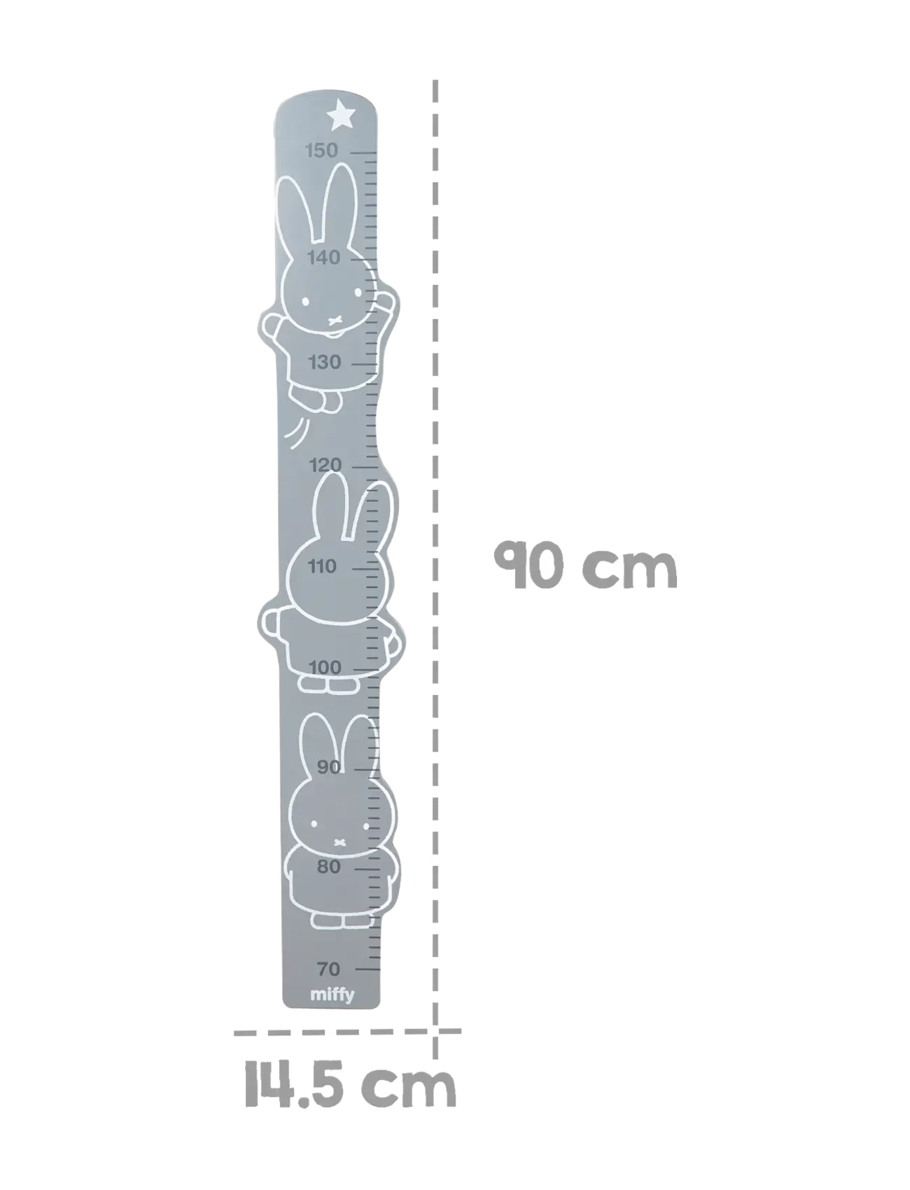 ROBA - Wooden Growth Ruler - veggdekor - dark gray - 4