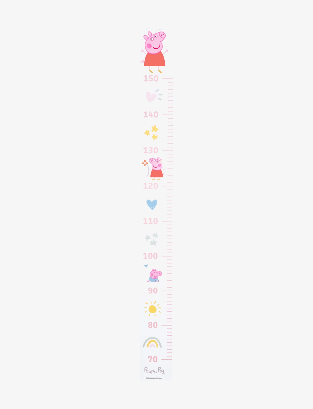 ROBA Growth Ruler Peppa Pig, Vækstdiagram, Hvid, Str: 10X 1.2X 100CM