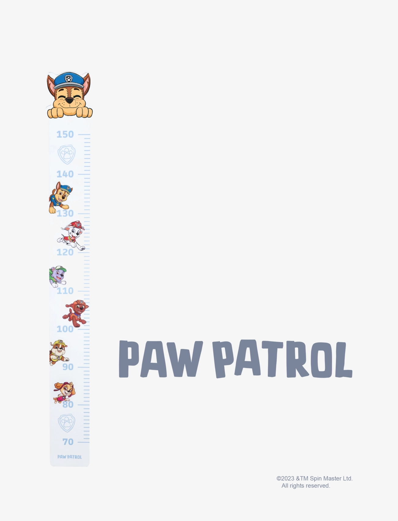 Käpapatrull Growth Ruler Paw Patrol - Seinakleebised - WHITE / white