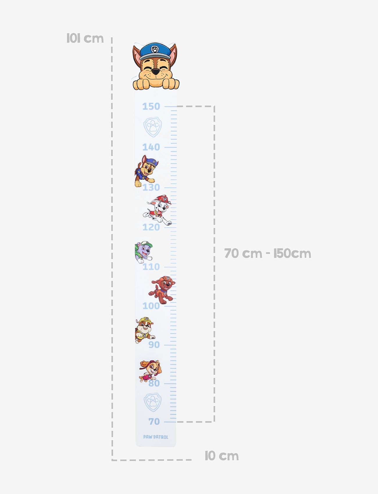 Paw Patrol - Growth Ruler Paw Patrol - wand-deko - white - 4