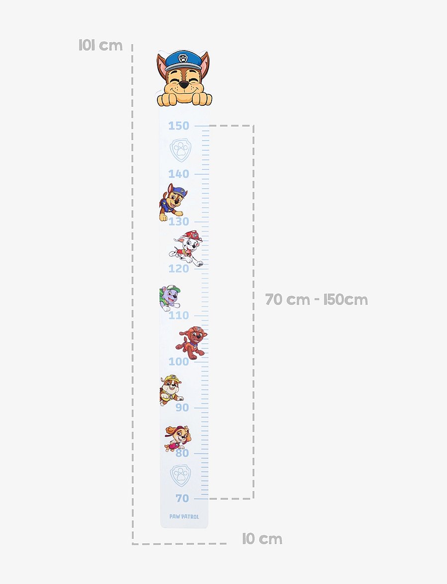 Käpapatrull - Growth Ruler Paw Patrol - seinakaunistused - white - 4