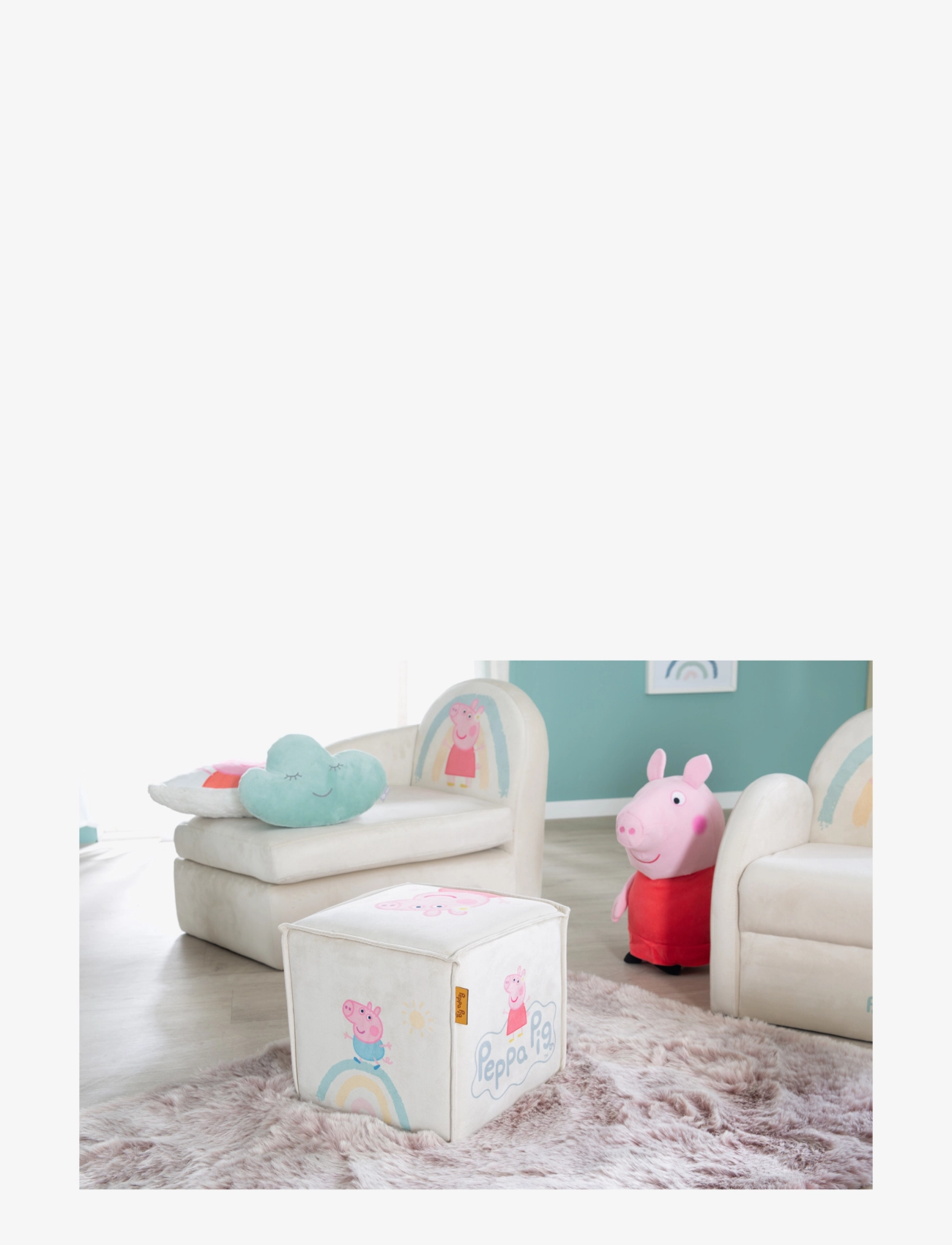 ROBA - Children's stool in cube shape Peppa Pig - stolar & pallar - beige - 5