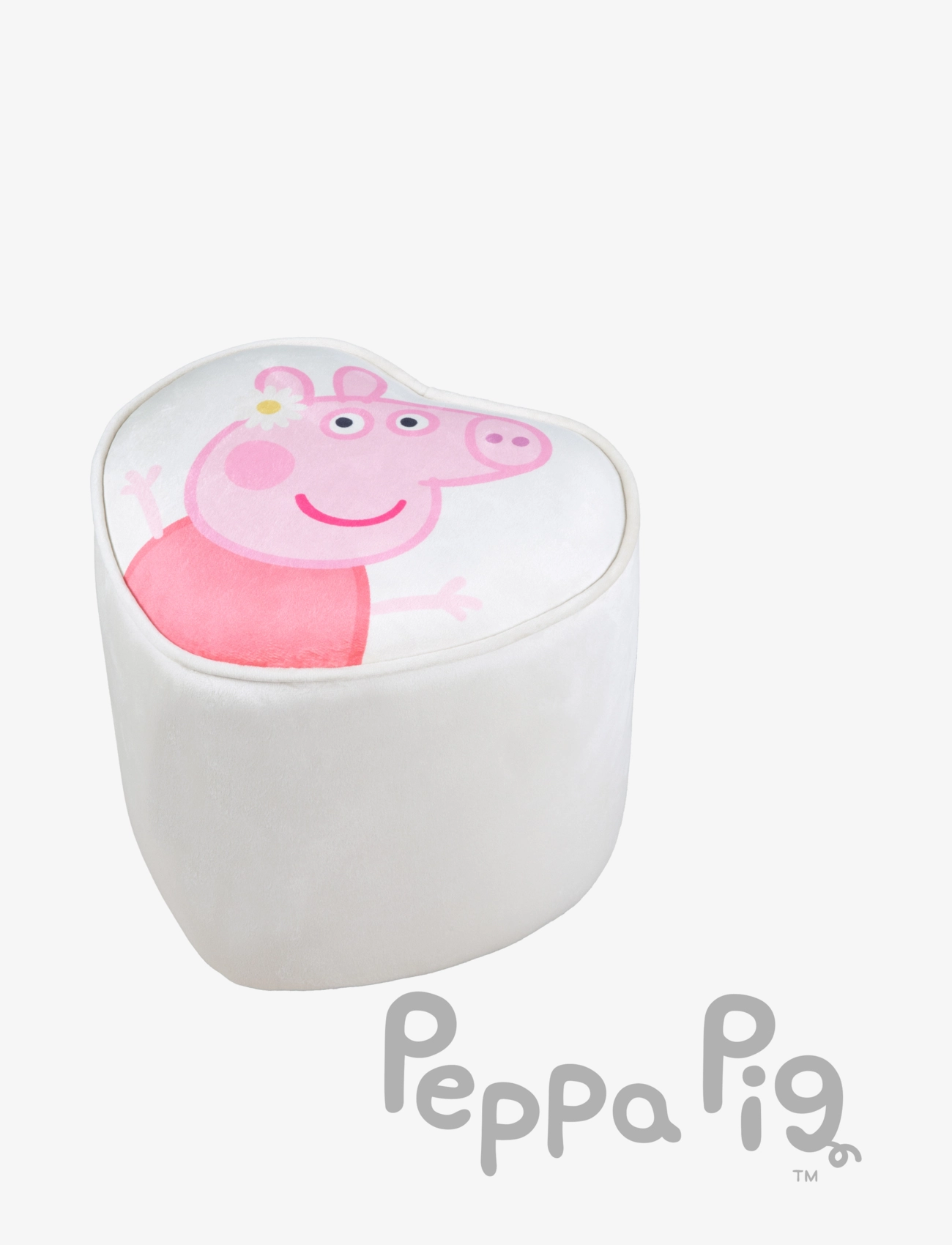 ROBA Heart-Shaped Children's Stool Peppa Pig, 31.5X 27X 25 cm, Furniture, Beige - Chairs & Stools, Kinder