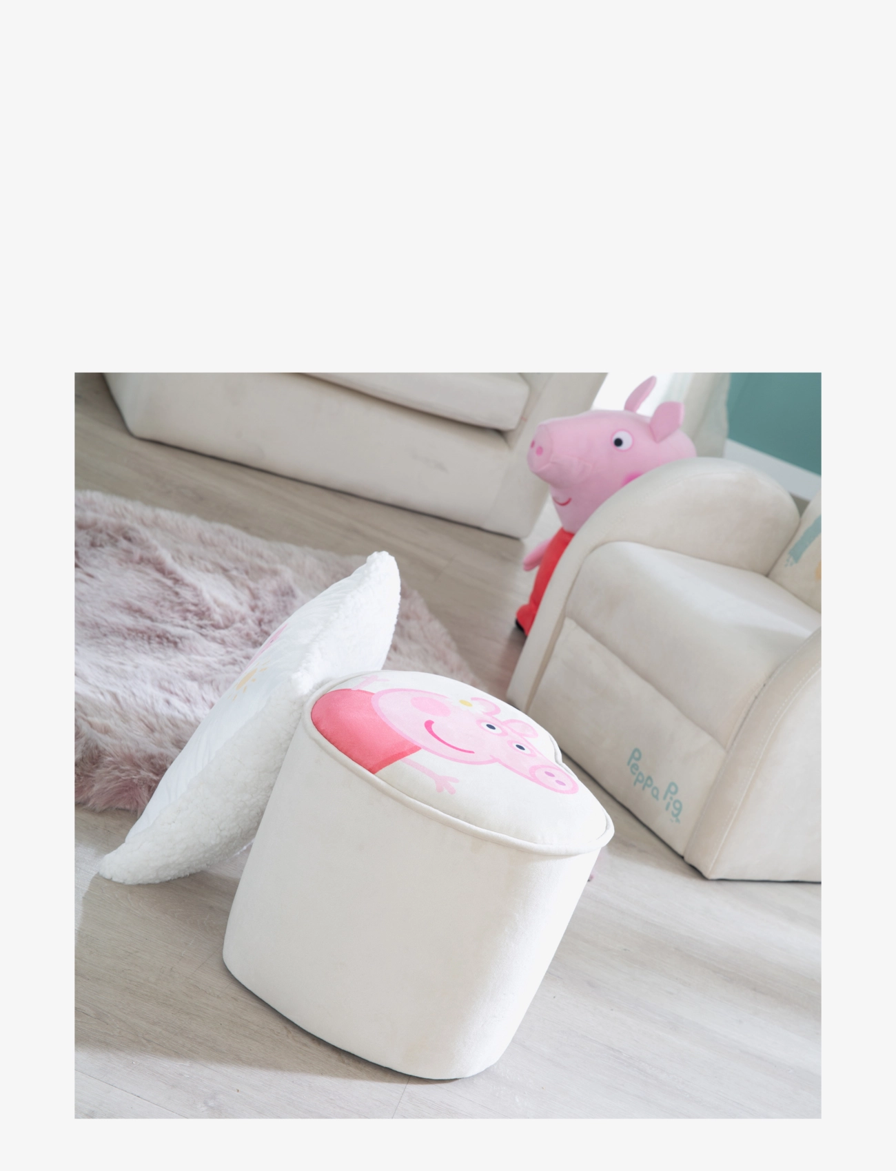 ROBA - Heart-shaped children's stool Peppa Pig - puffer og lenestoler - beige - 4