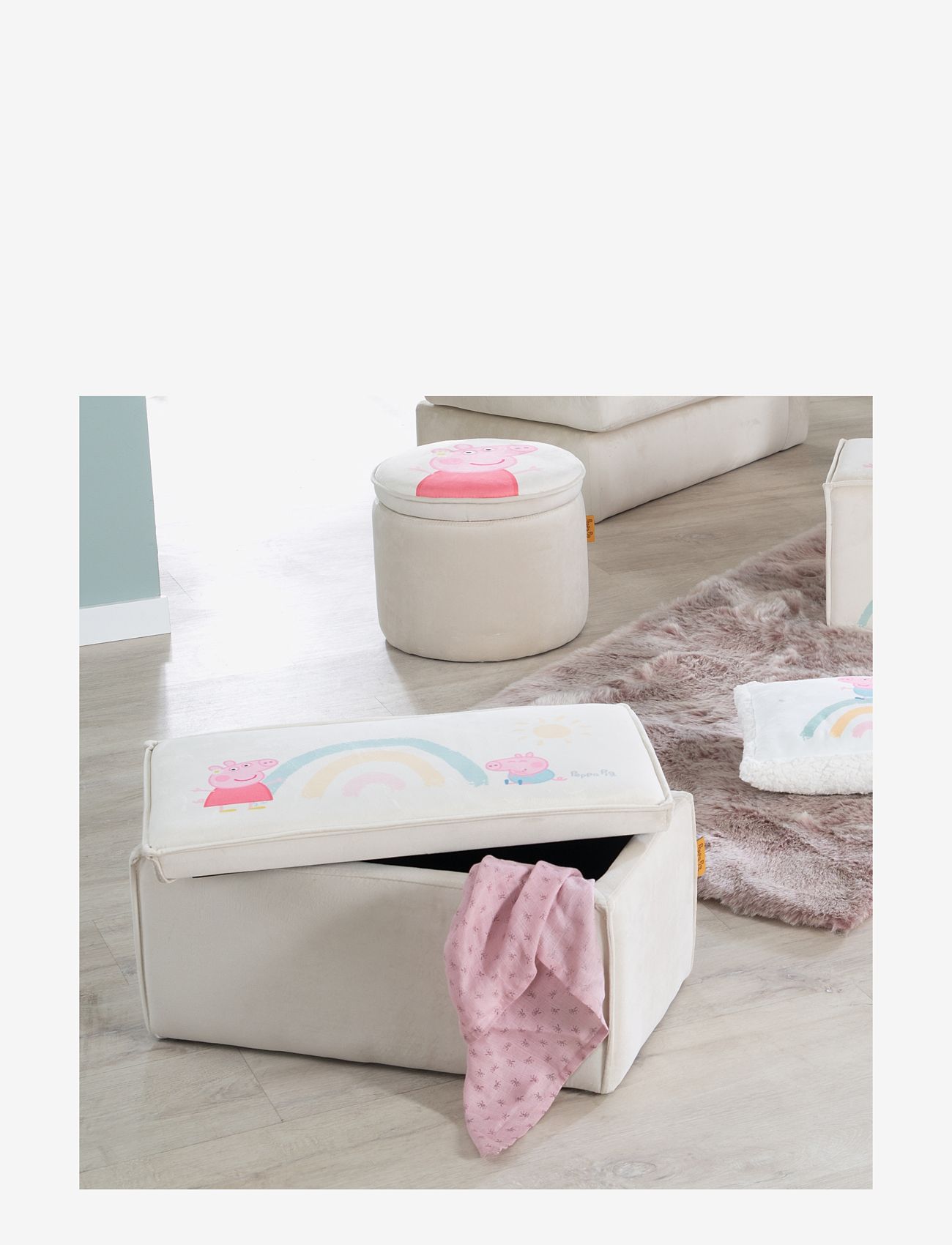 ROBA - Children's stool with storage function Peppa Pig - hoiumööbel - beige - 3