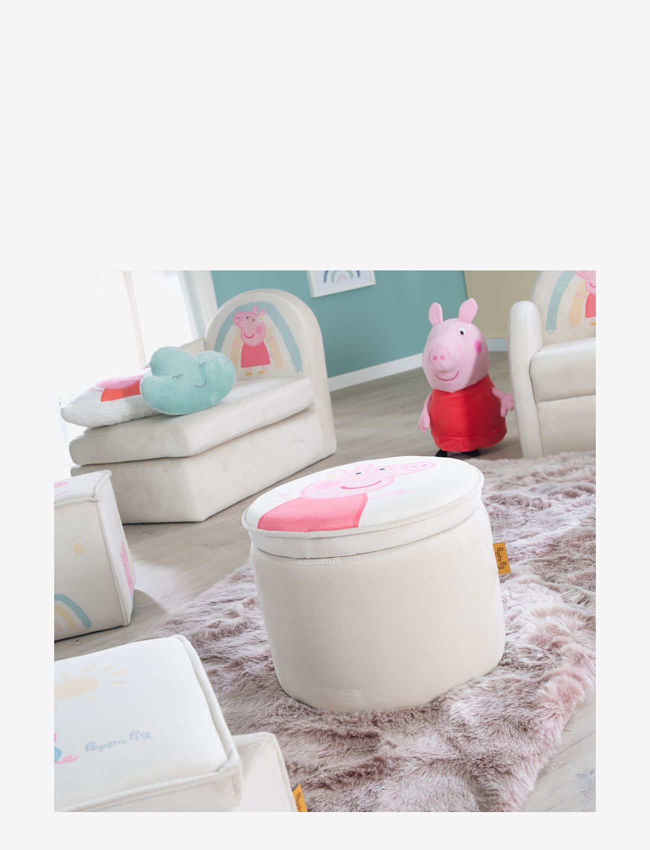 ROBA - Children's stool round Peppa Pig - toolid ja pingid - beige - 2